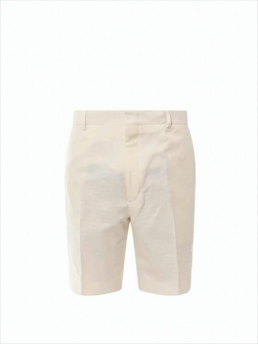 Tailored Neutrals Shorts with Pleated Design