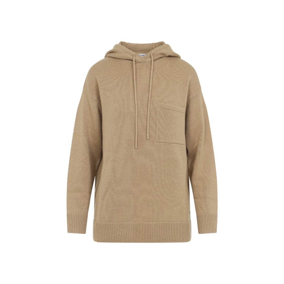 Relaxed Fit Knit Sweater With Hood