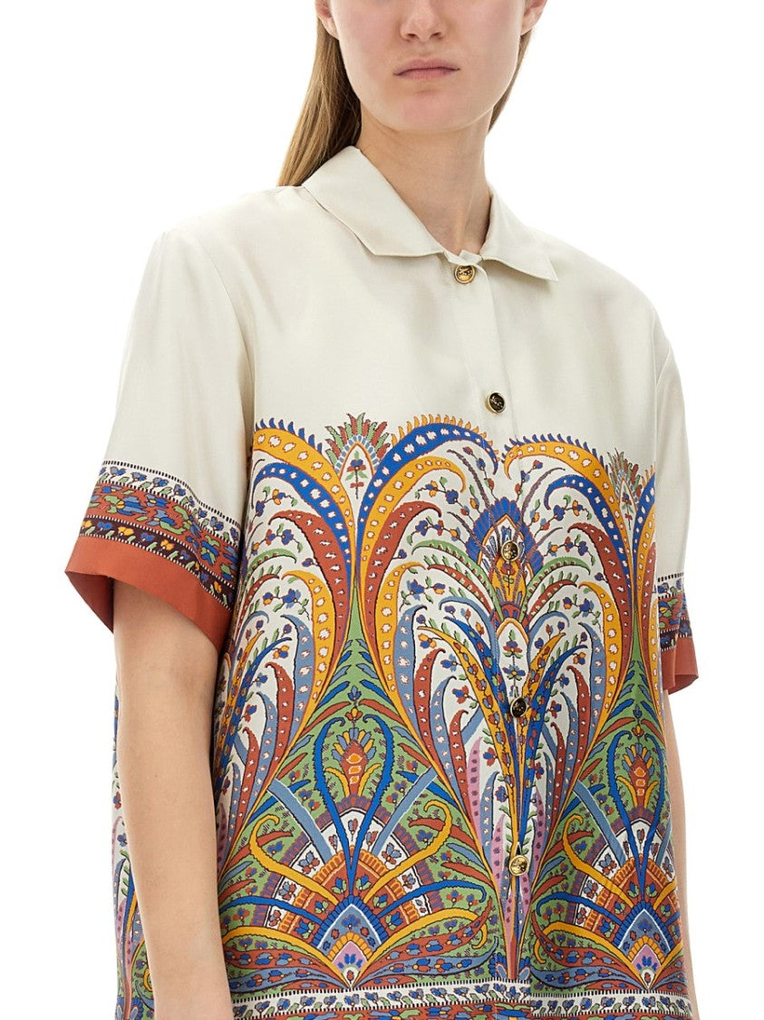 Vibrant Printed Silk Shirt