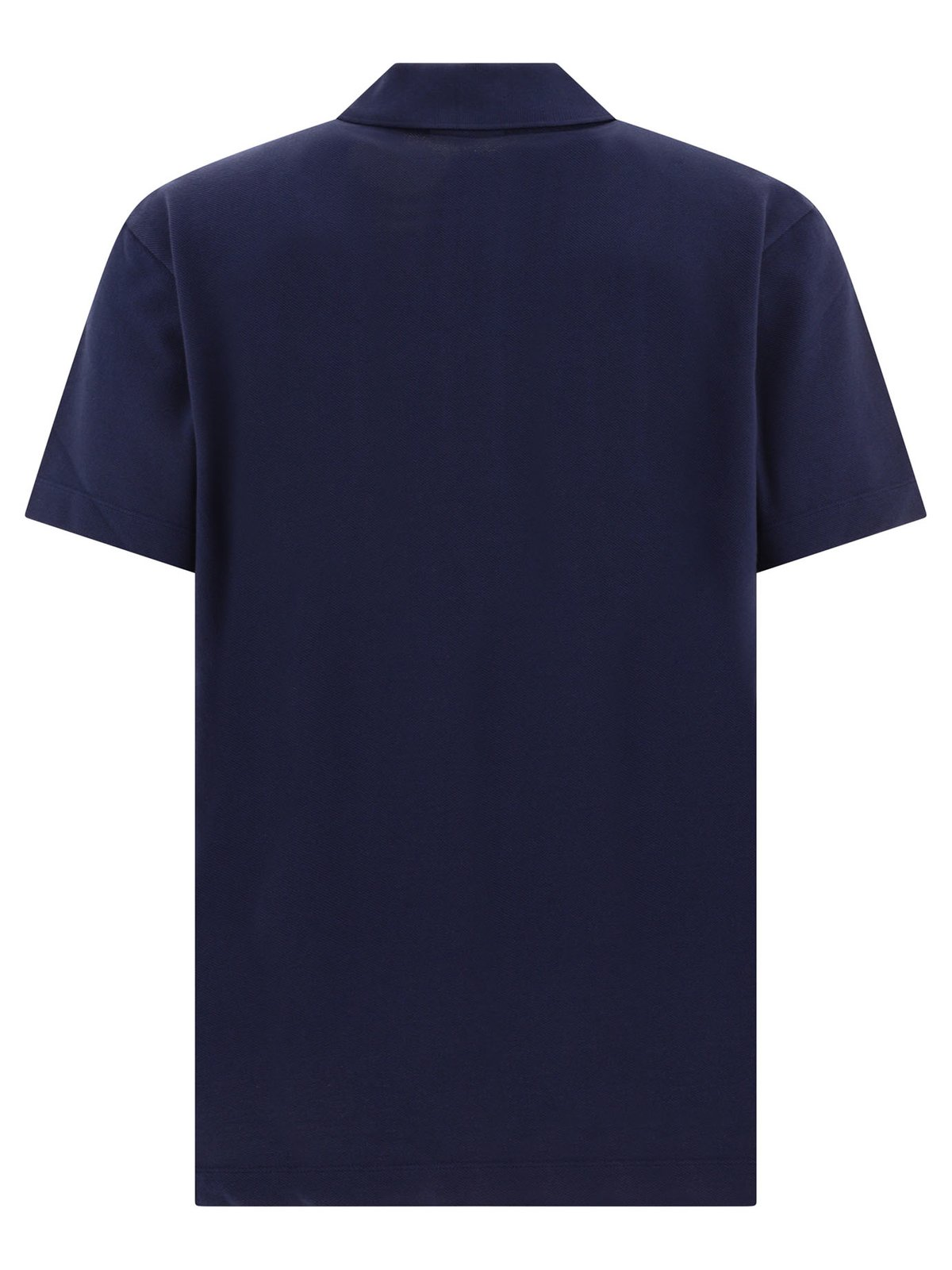 Short-Sleeve Polo Shirt With Traditional Collar And Subtle Embroidery