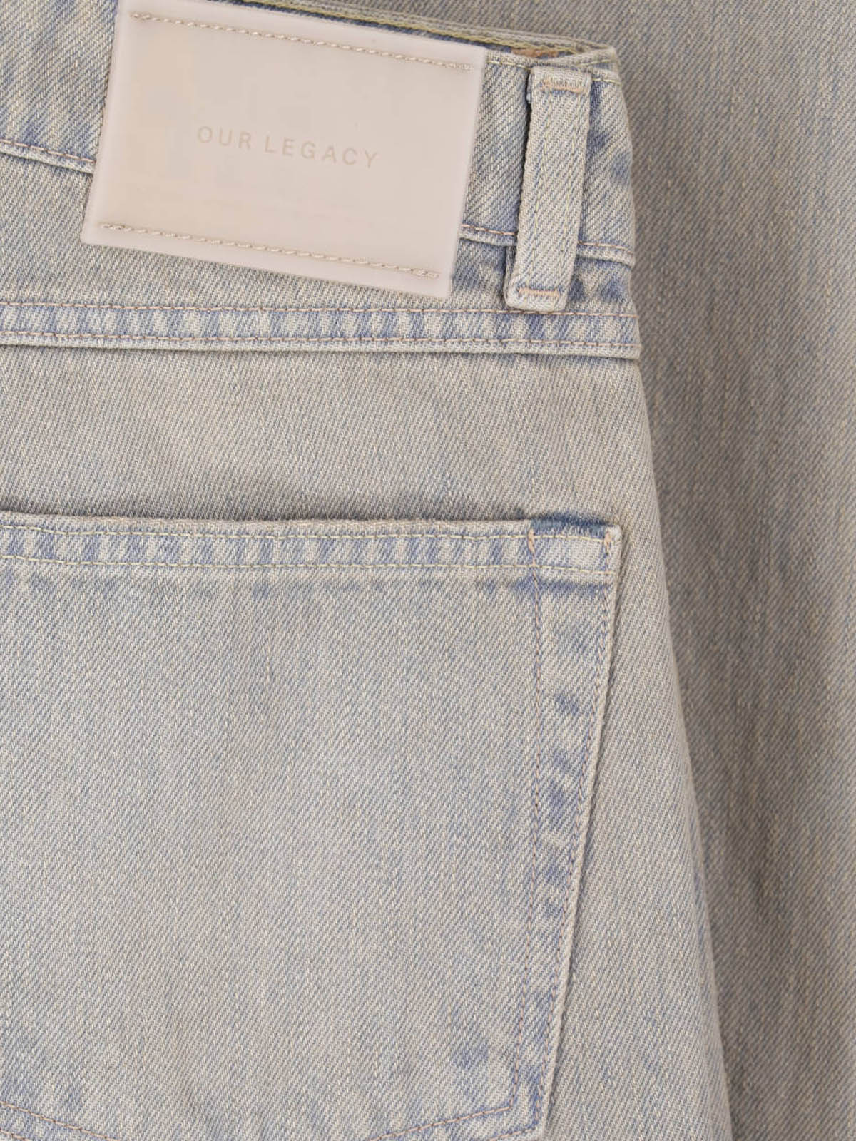 Grey Boot Cut Five-Pocket Jeans