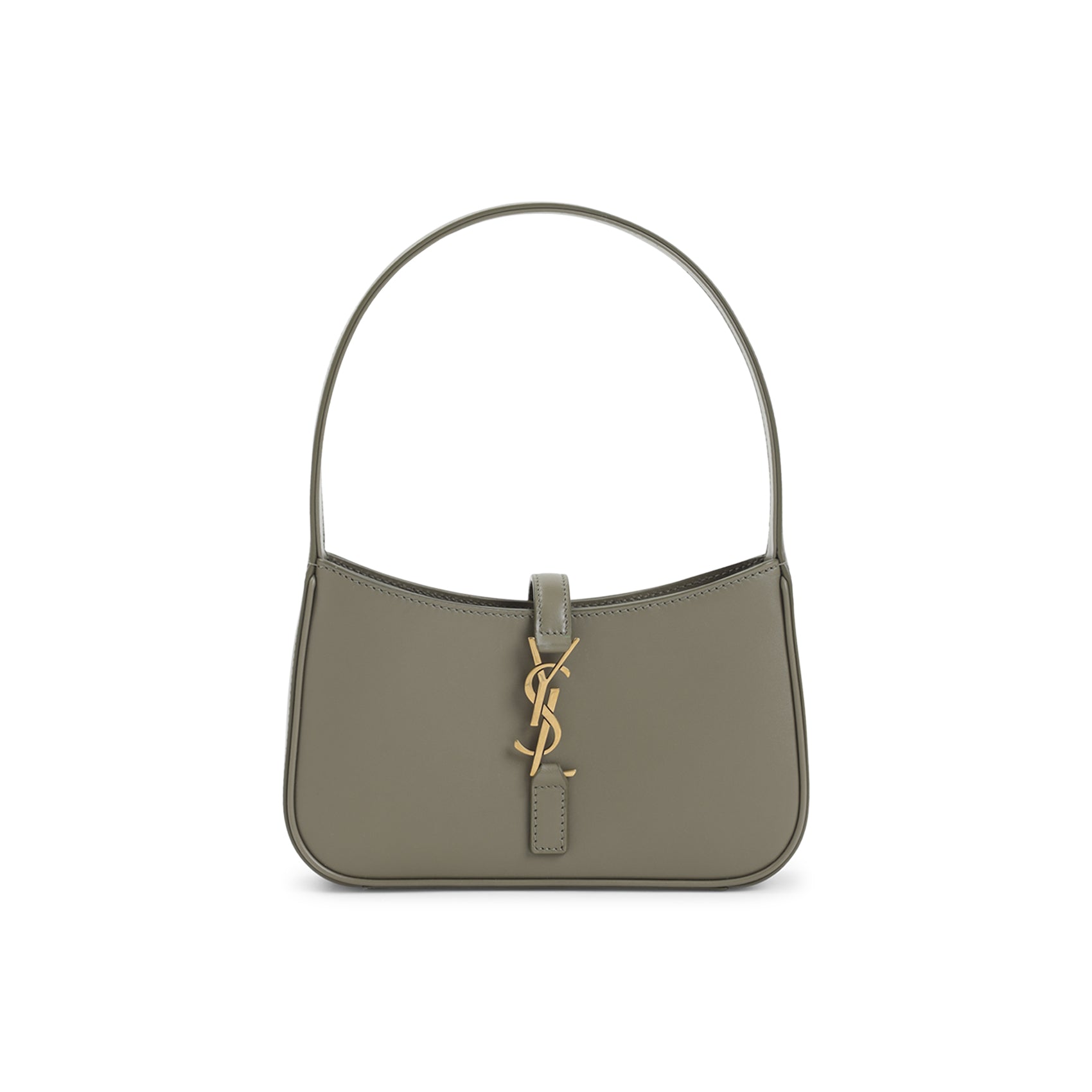 Moss Leather Mini Hobo Bag with YSL Hook