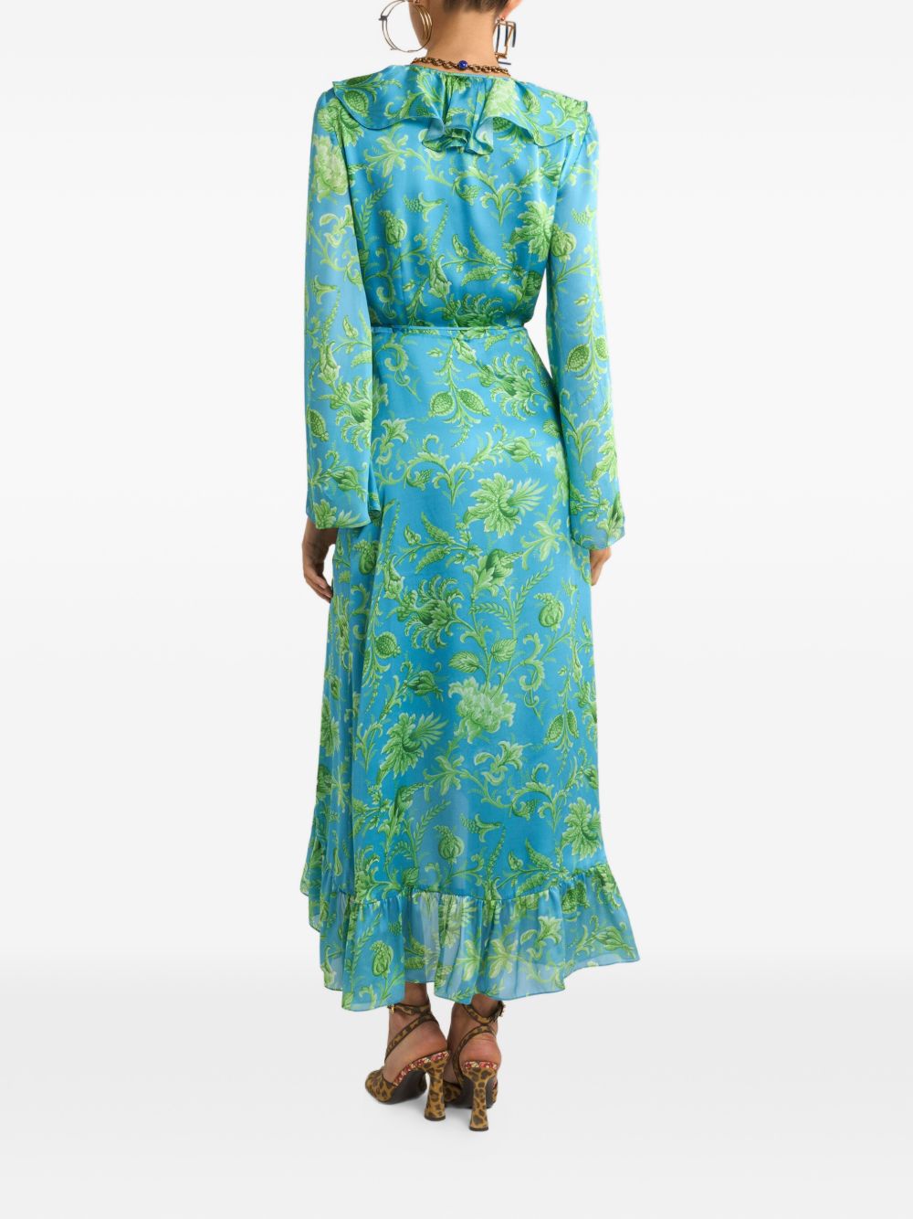 Light Blue Silk Midi Dress