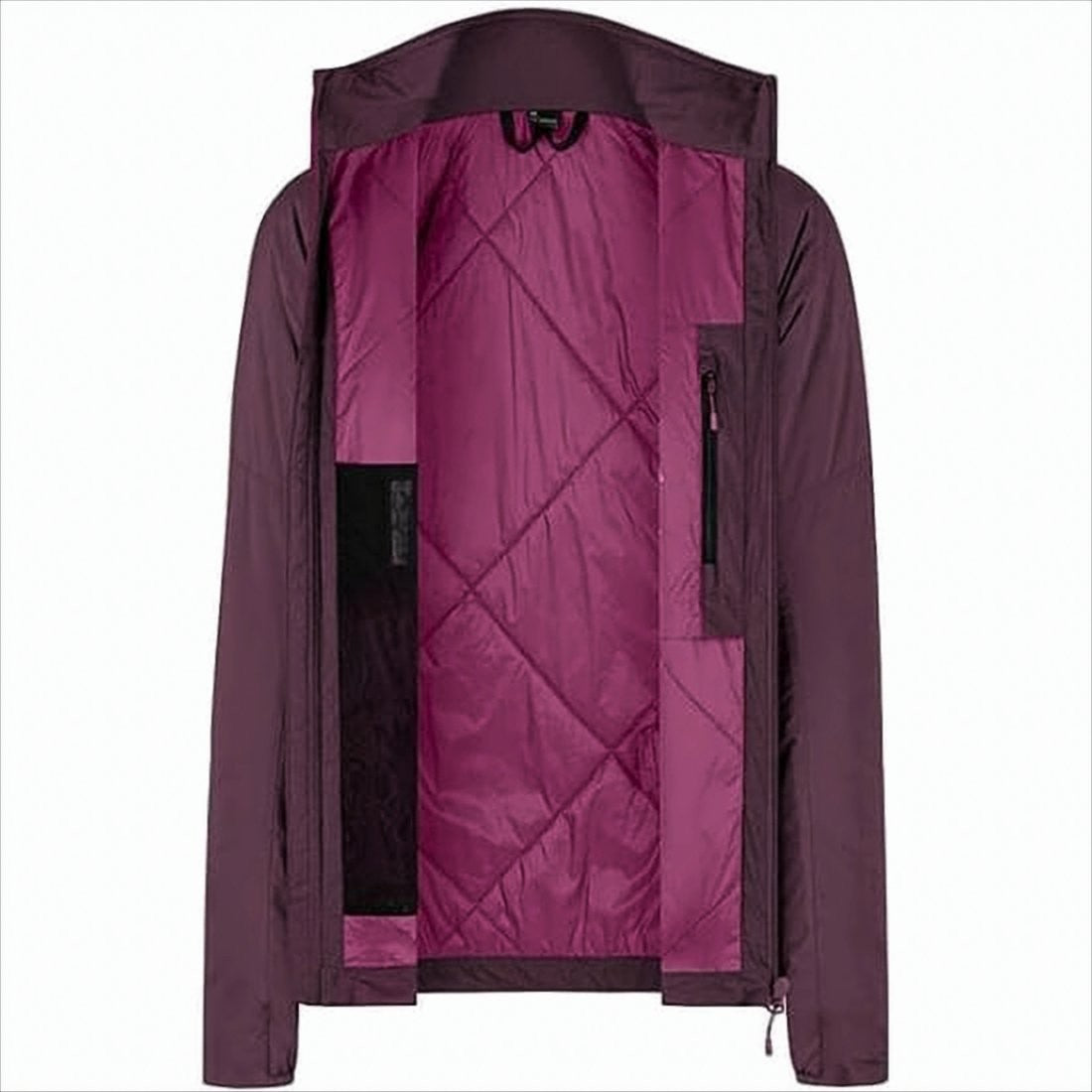 Burgundy Fitted Montura Jacket With Quilted Interior