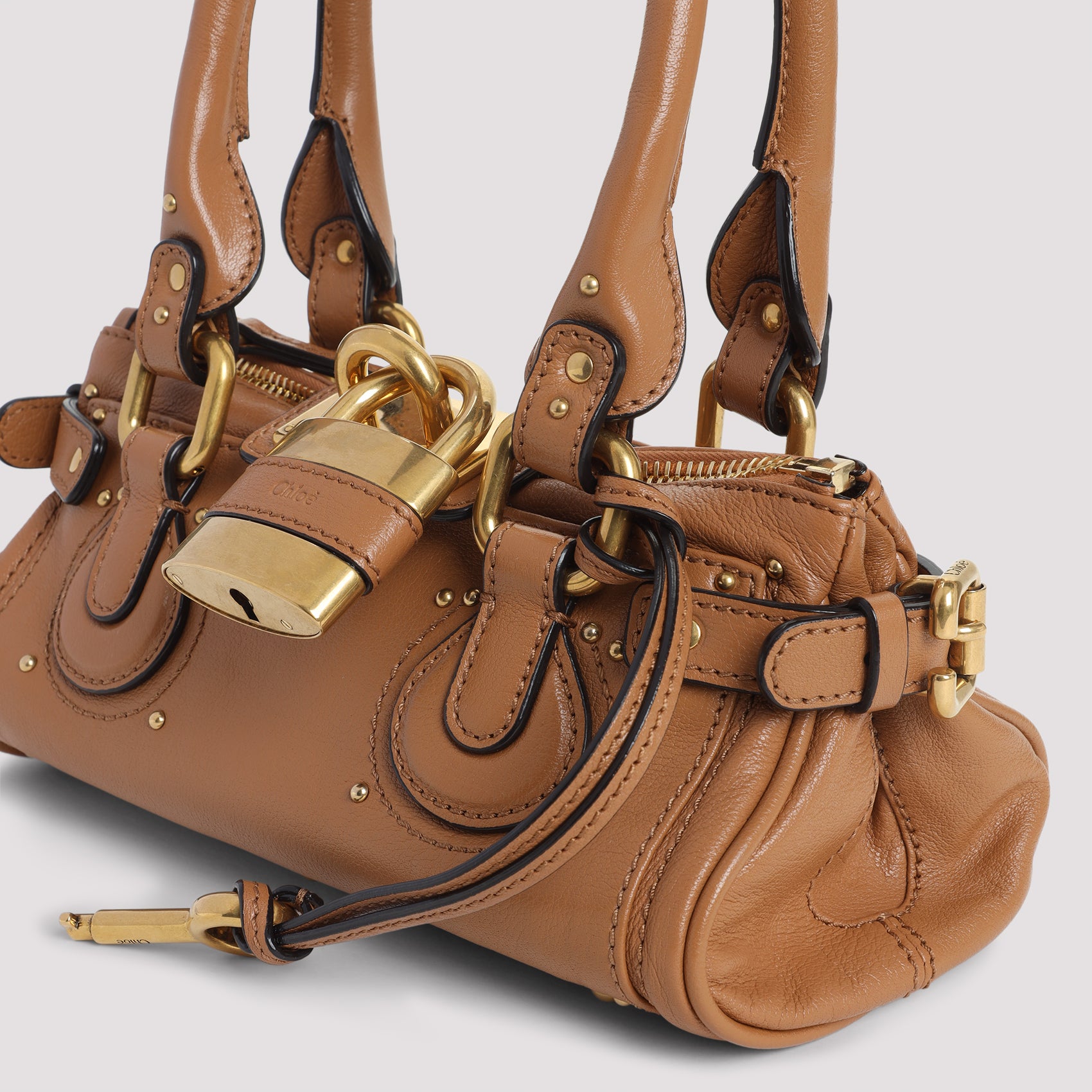 Cylindrical Buffalo Leather Handbag