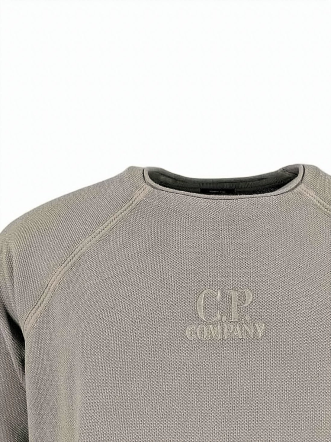 Textured Cotton Long Sleeve Top