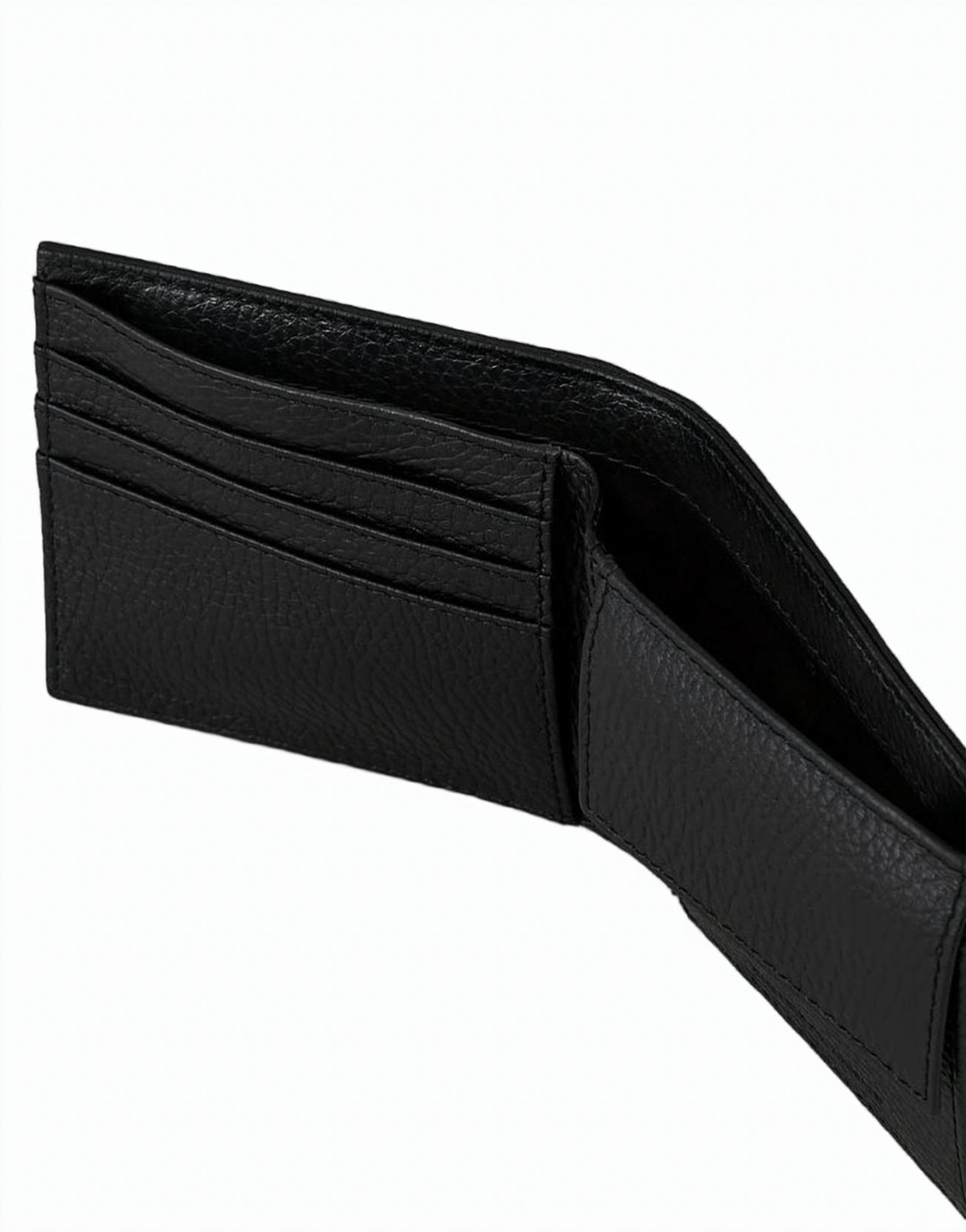Tumbled Leather Rubberized Logo Purse Wallet