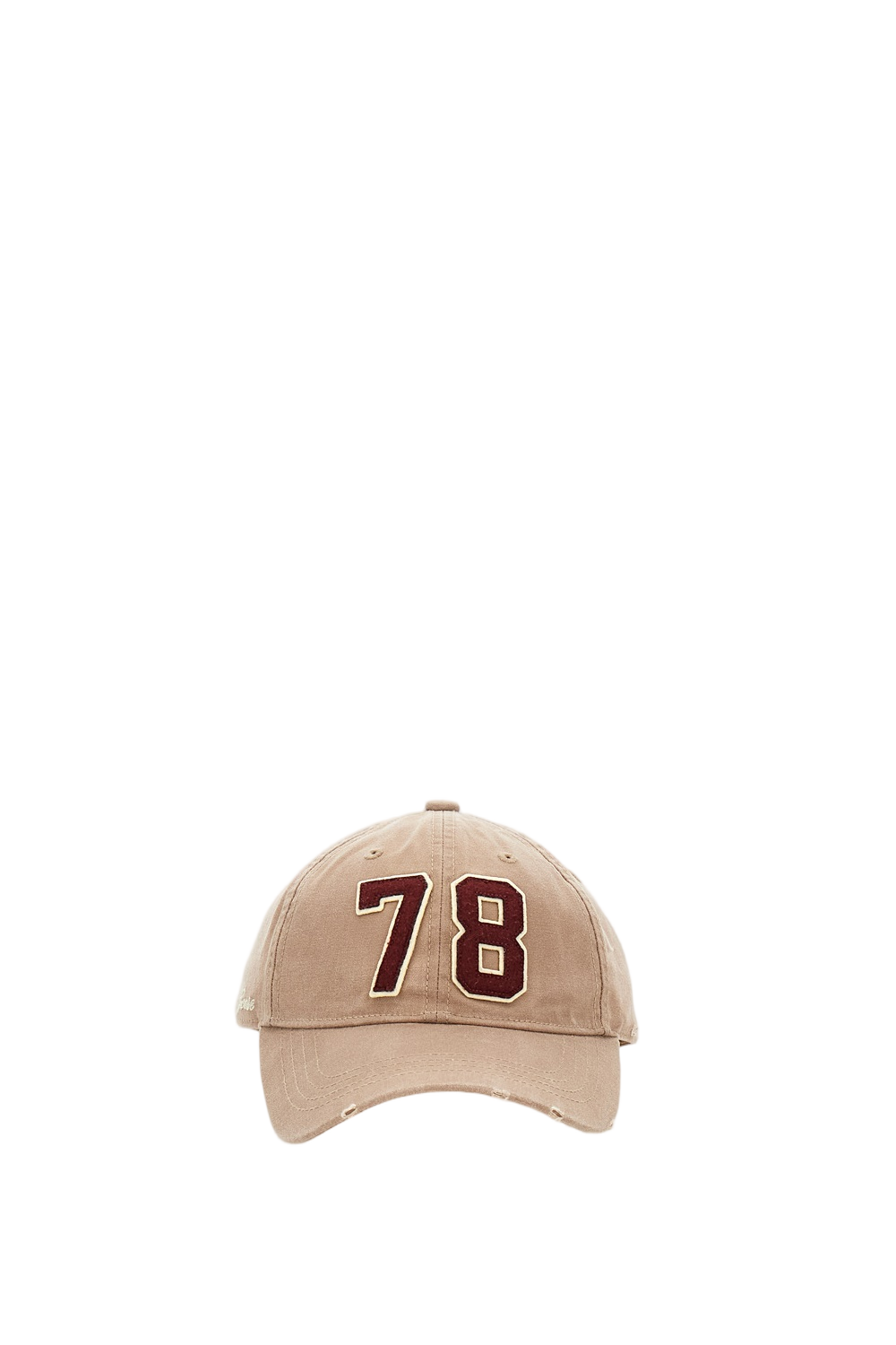 Beige Hat with Rounded Crown Design