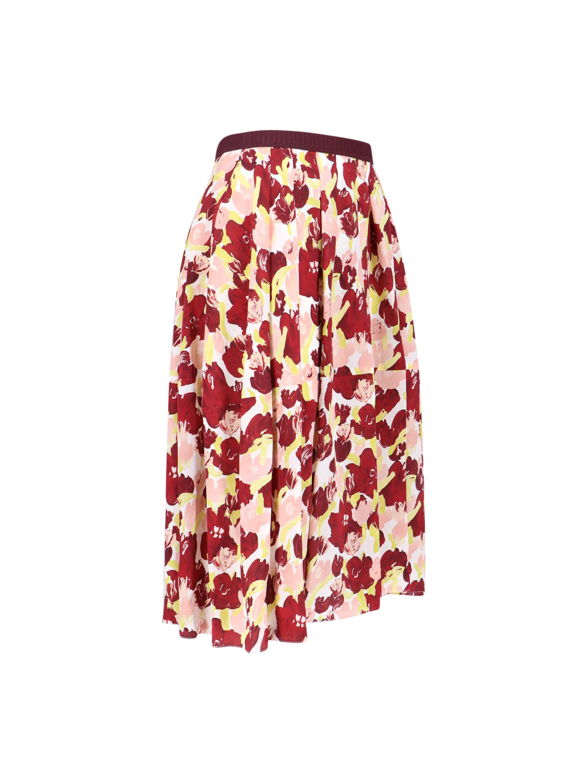 Multicolor Secret Bouquet Silk Skirt