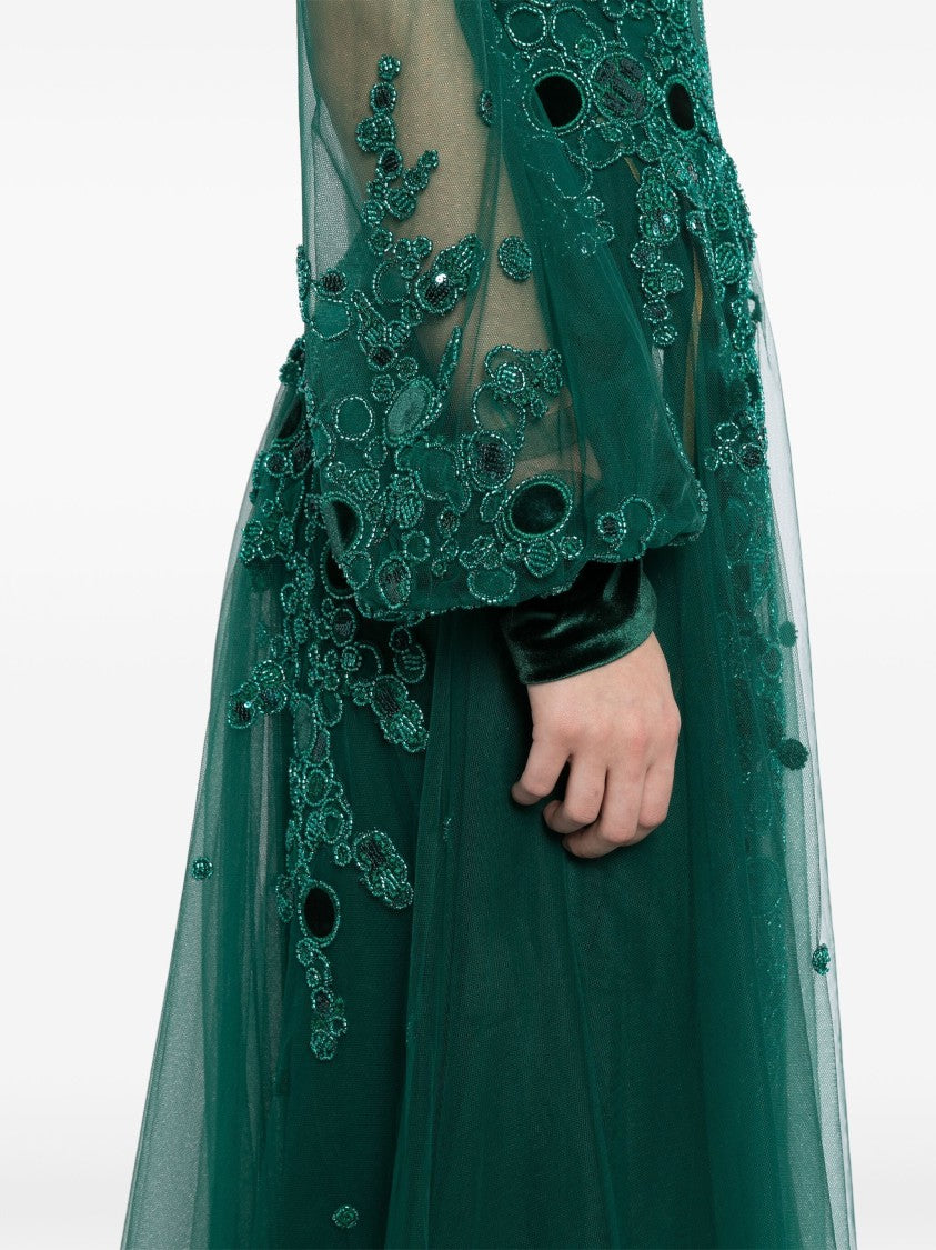 Embroidered Tulle Dress