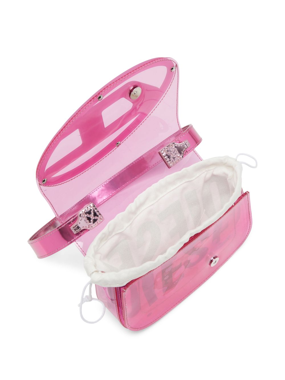Translucent Pink Silk and Nylon Handbag