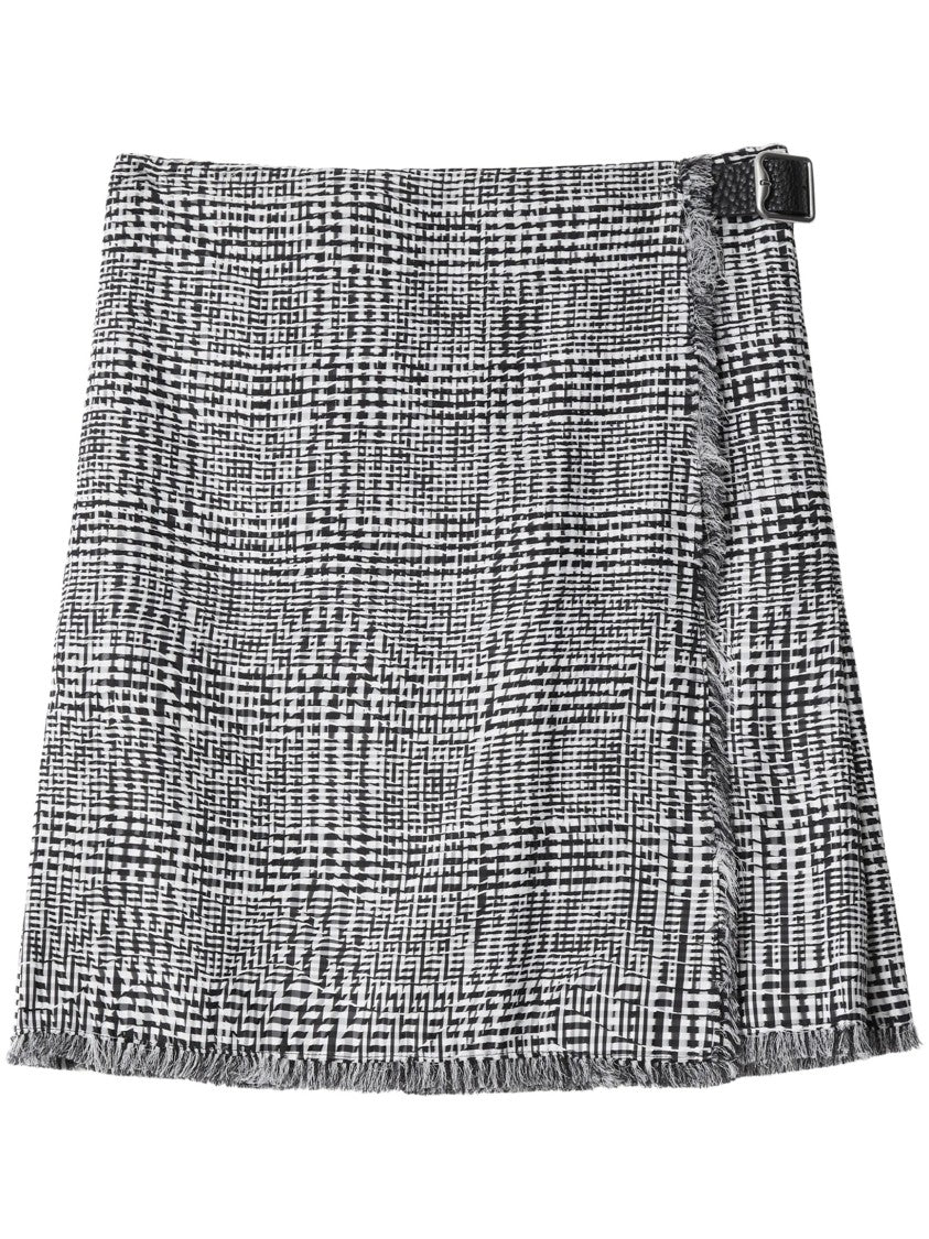Textured Above-The-Knee Skirt With Structured Silhouette