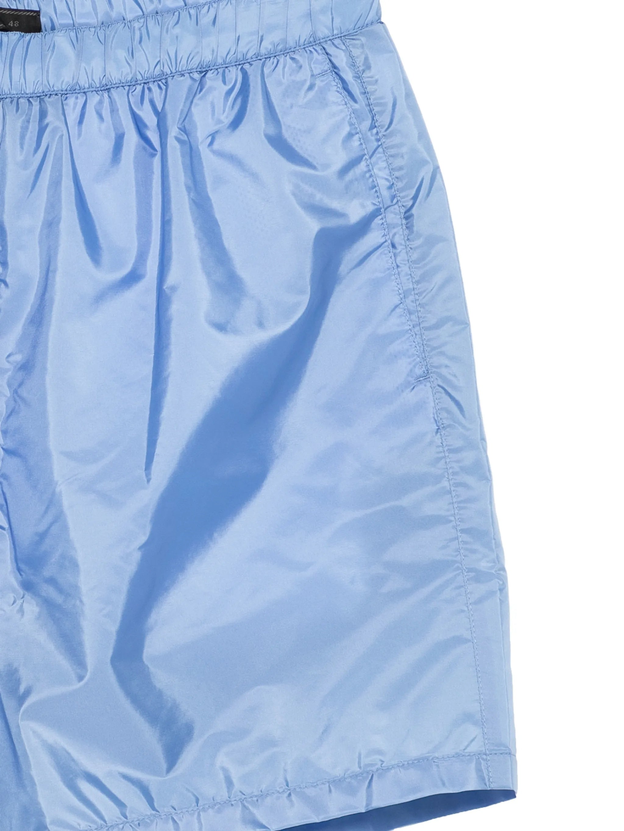 Light Blue Costume Glossy Fabric Shorts