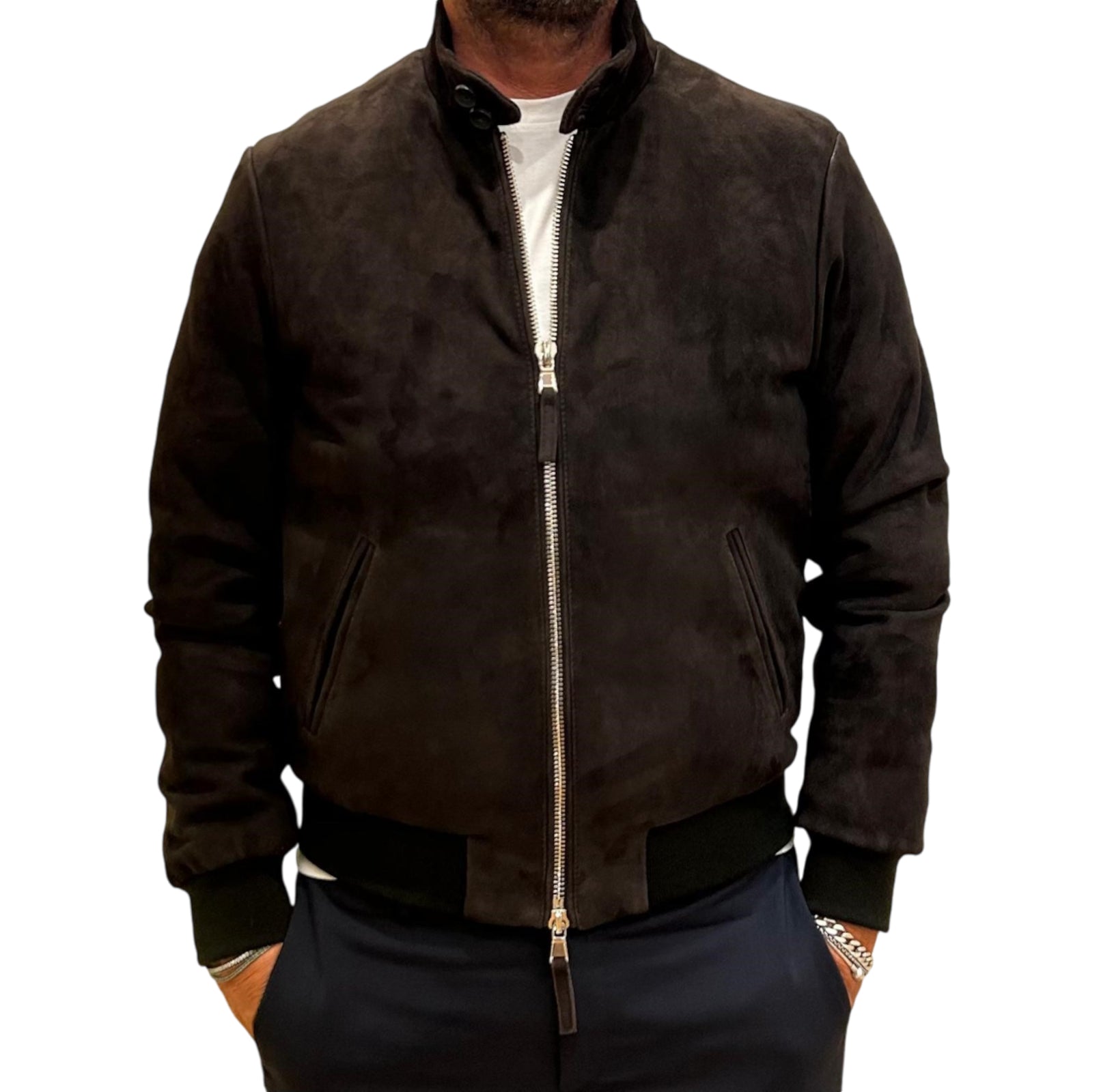 Classic Black Leather Jacket With Structured Silhouette