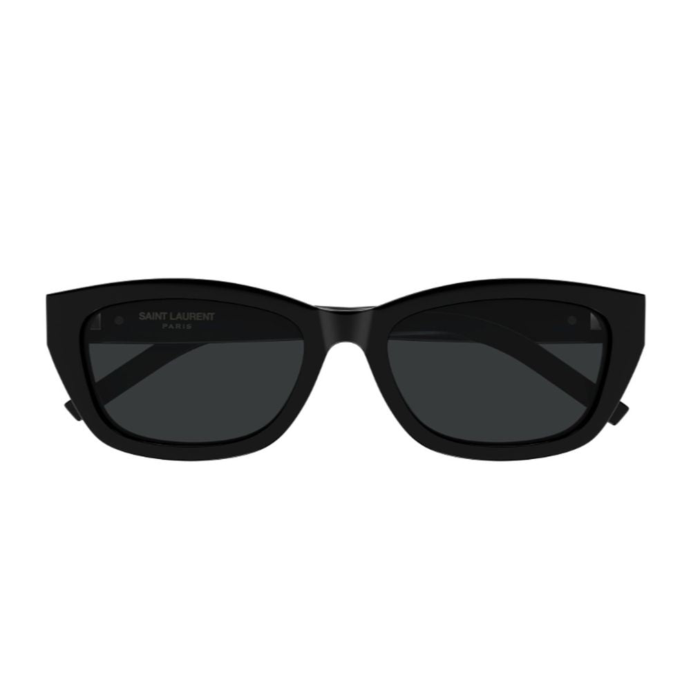 Sl M153 Linea Monogram Glossy Black Cat-Eye Rectangular Sunglasses