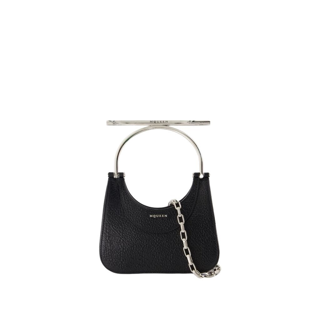 Mini Cross Bar Purse - Leather - Black