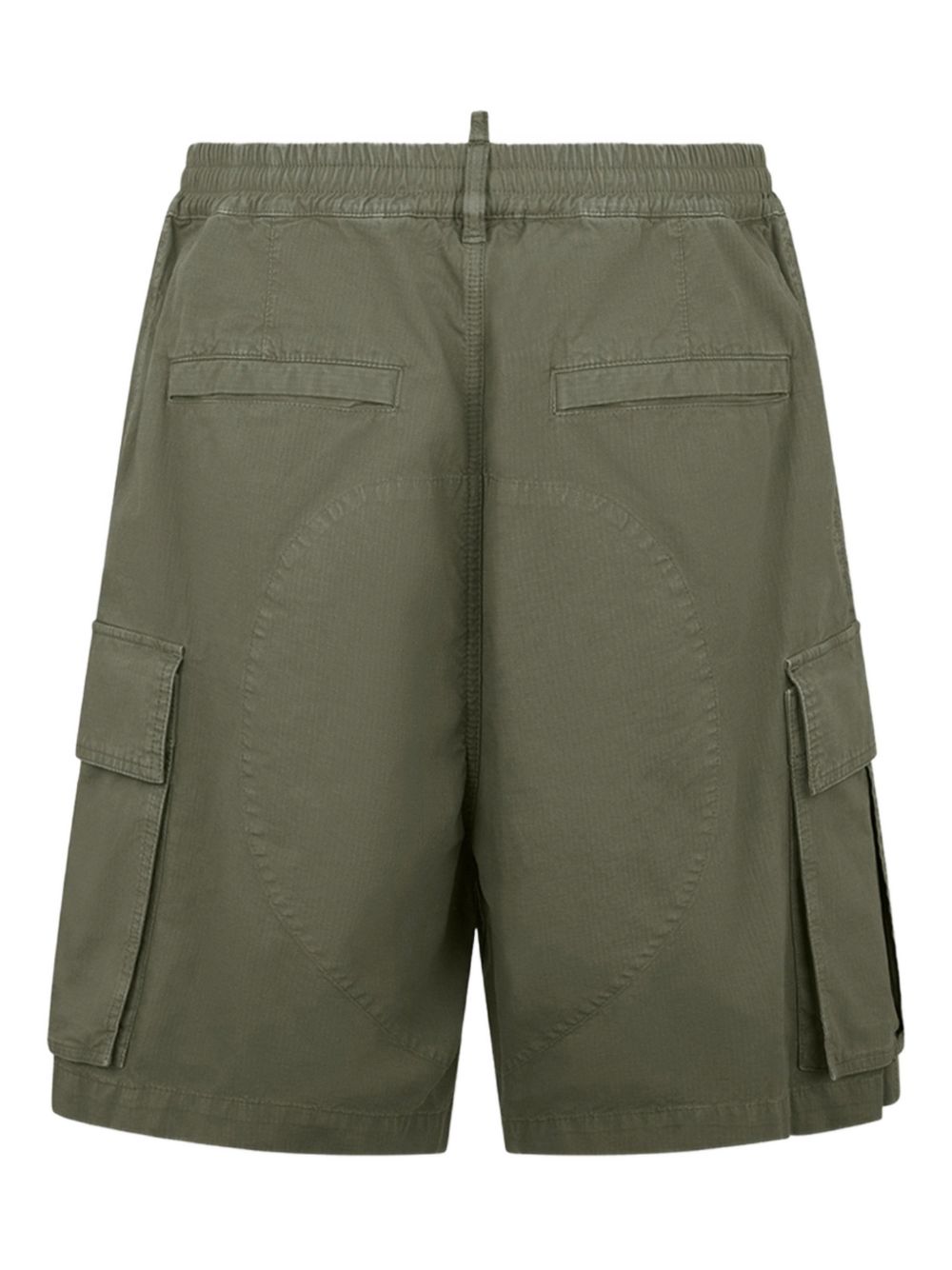 Green Ripstop Elasticated Side Flap Shorts