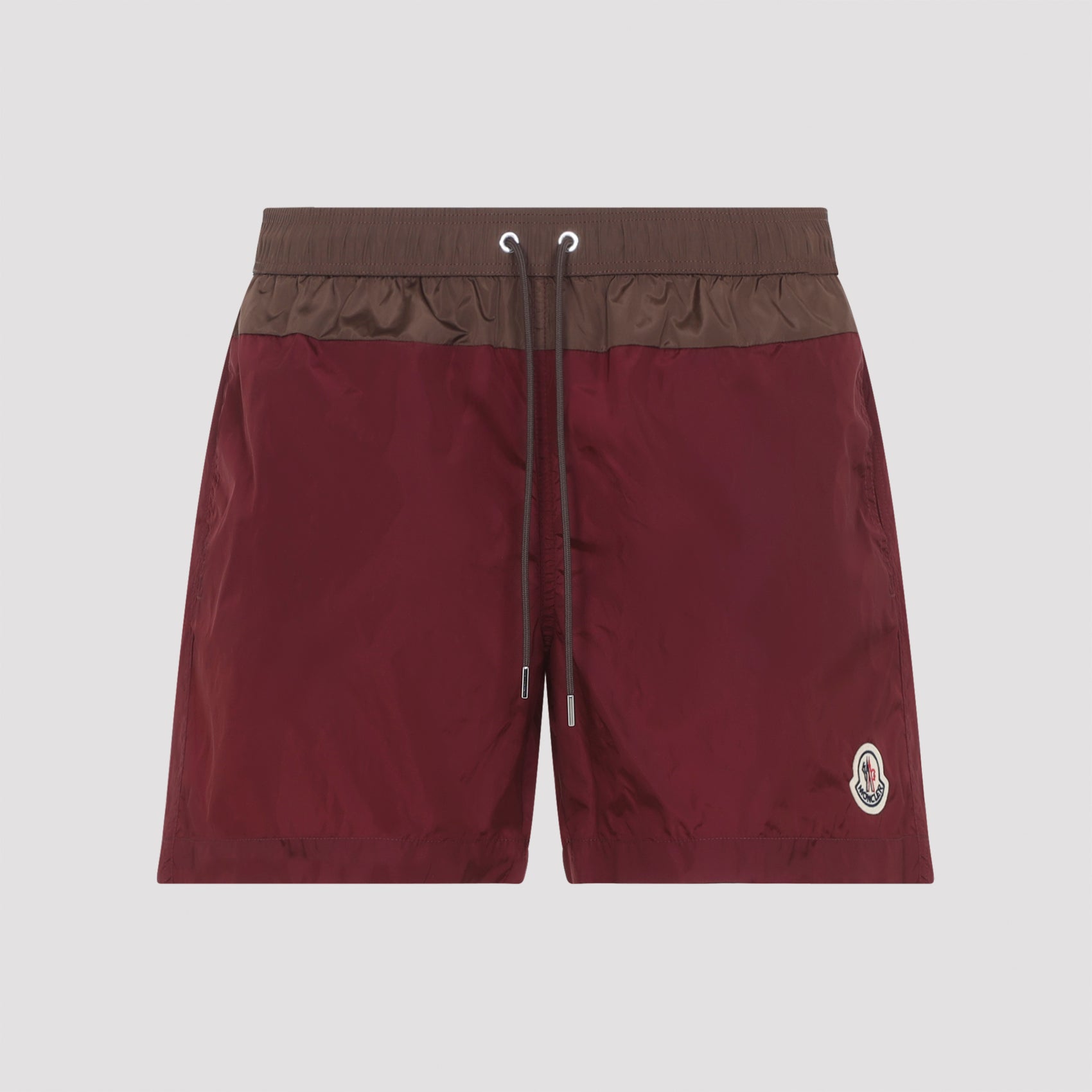 Burgundy Tech Fabric Swim Shorts