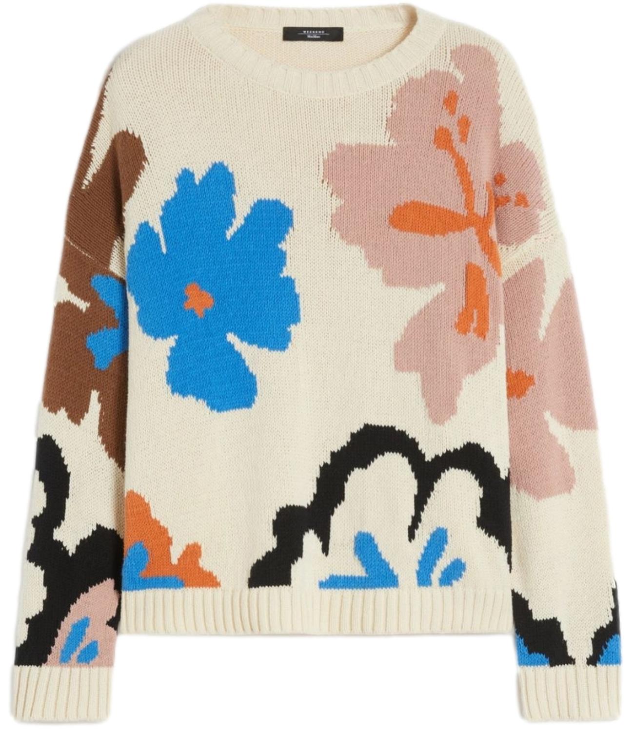 Multicolor Floral Wkdcelebre Linen Sweater