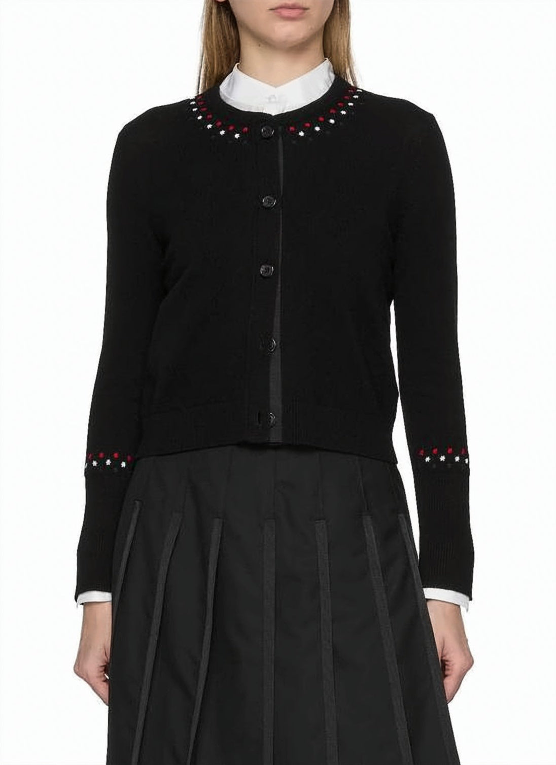 Cropped Cashmere Cardigan with Button-Down Front