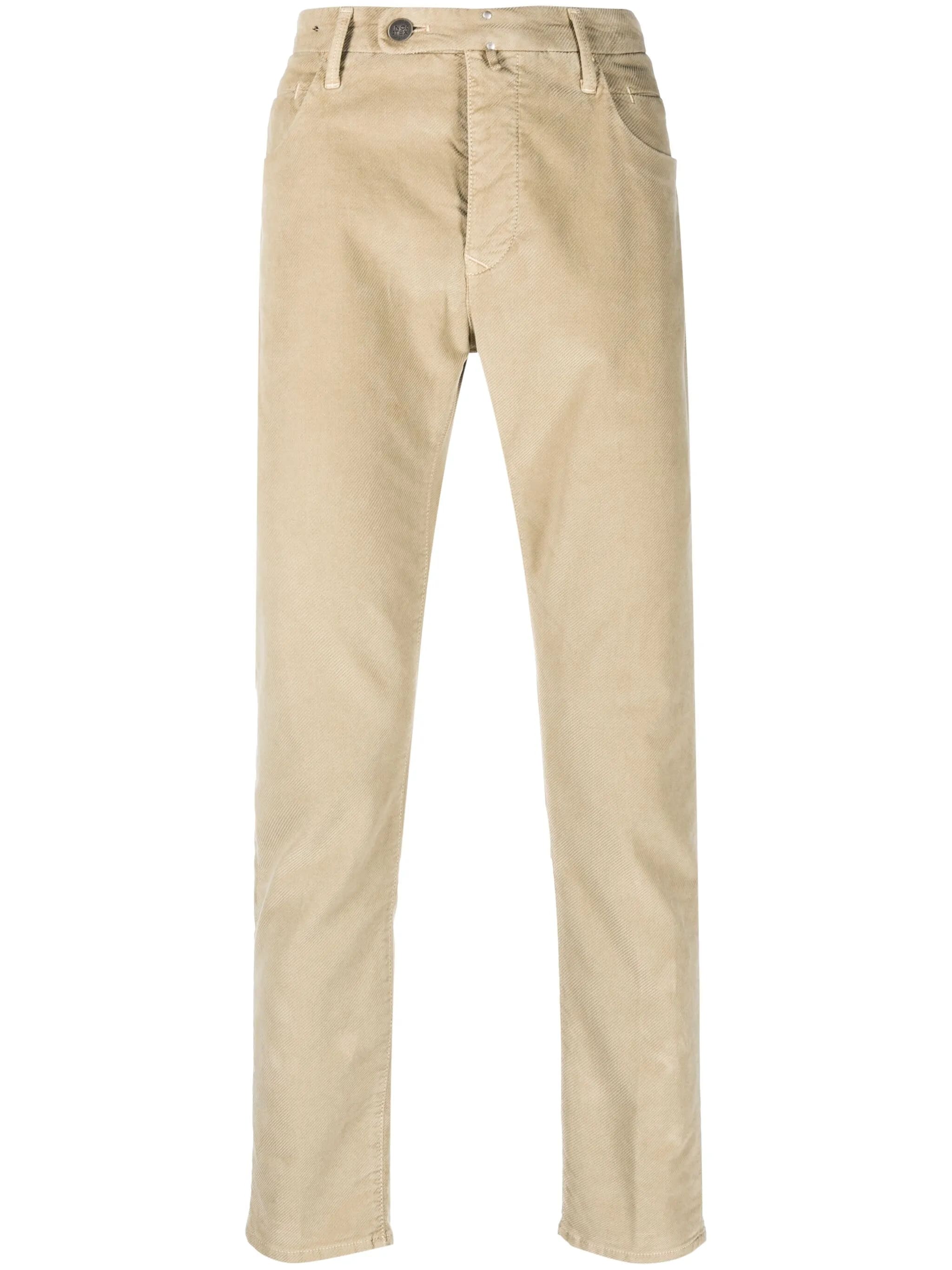 Neutral Pantalone Vintage Straight-Leg Cotton Pants