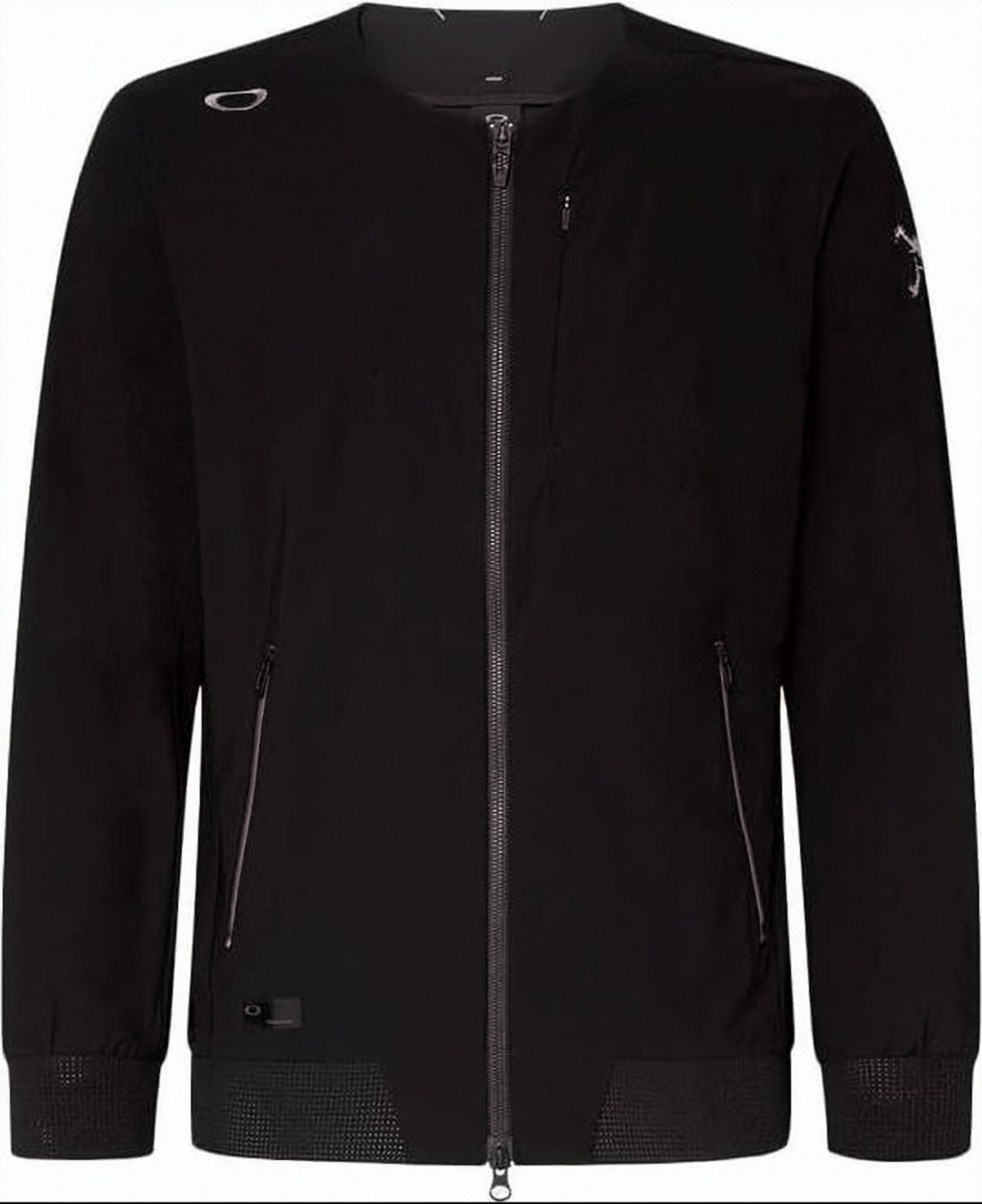 Black Jacket with Subtle Logo Details