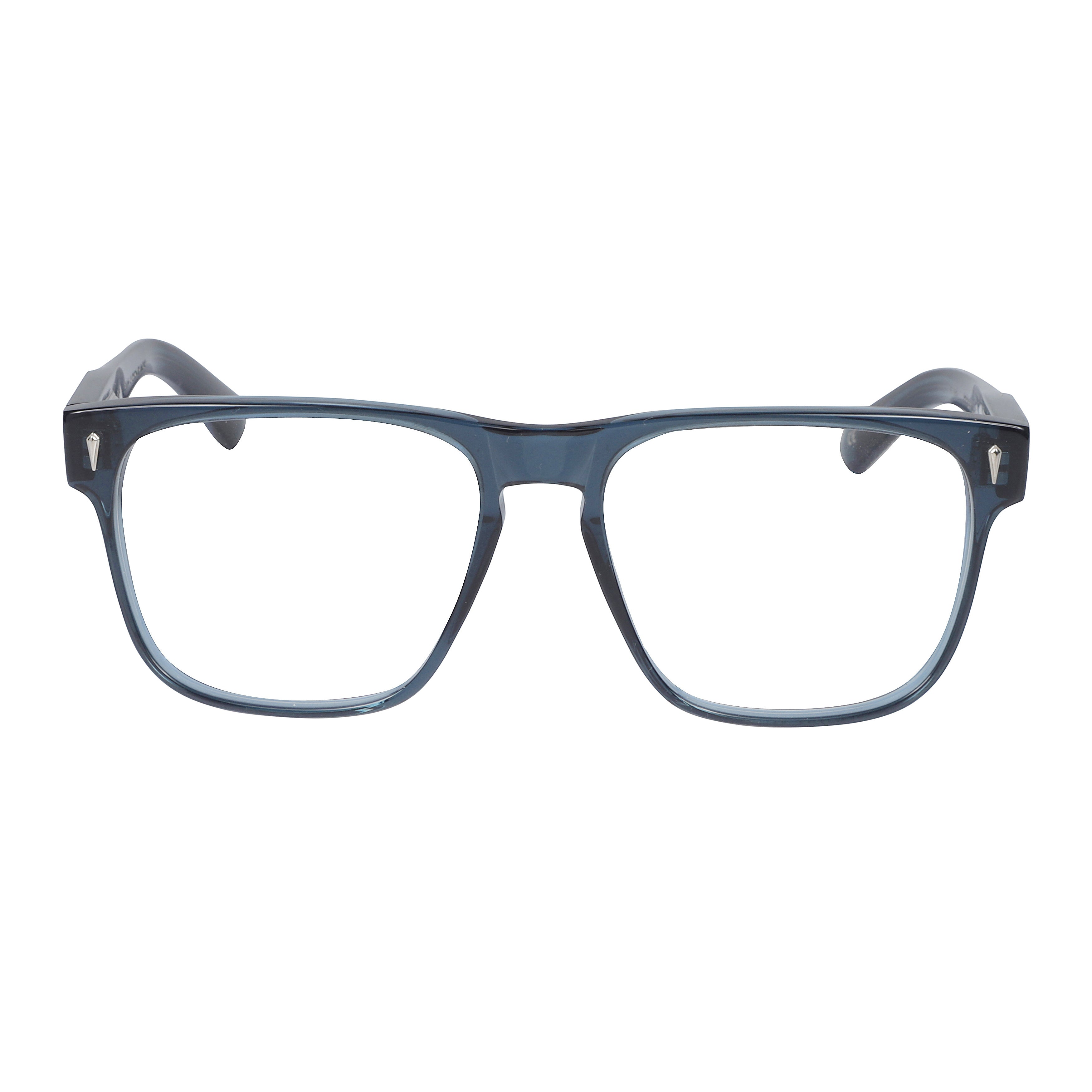 Premium 12 Translucent Blue Acetate Rectangular Eyeglasses