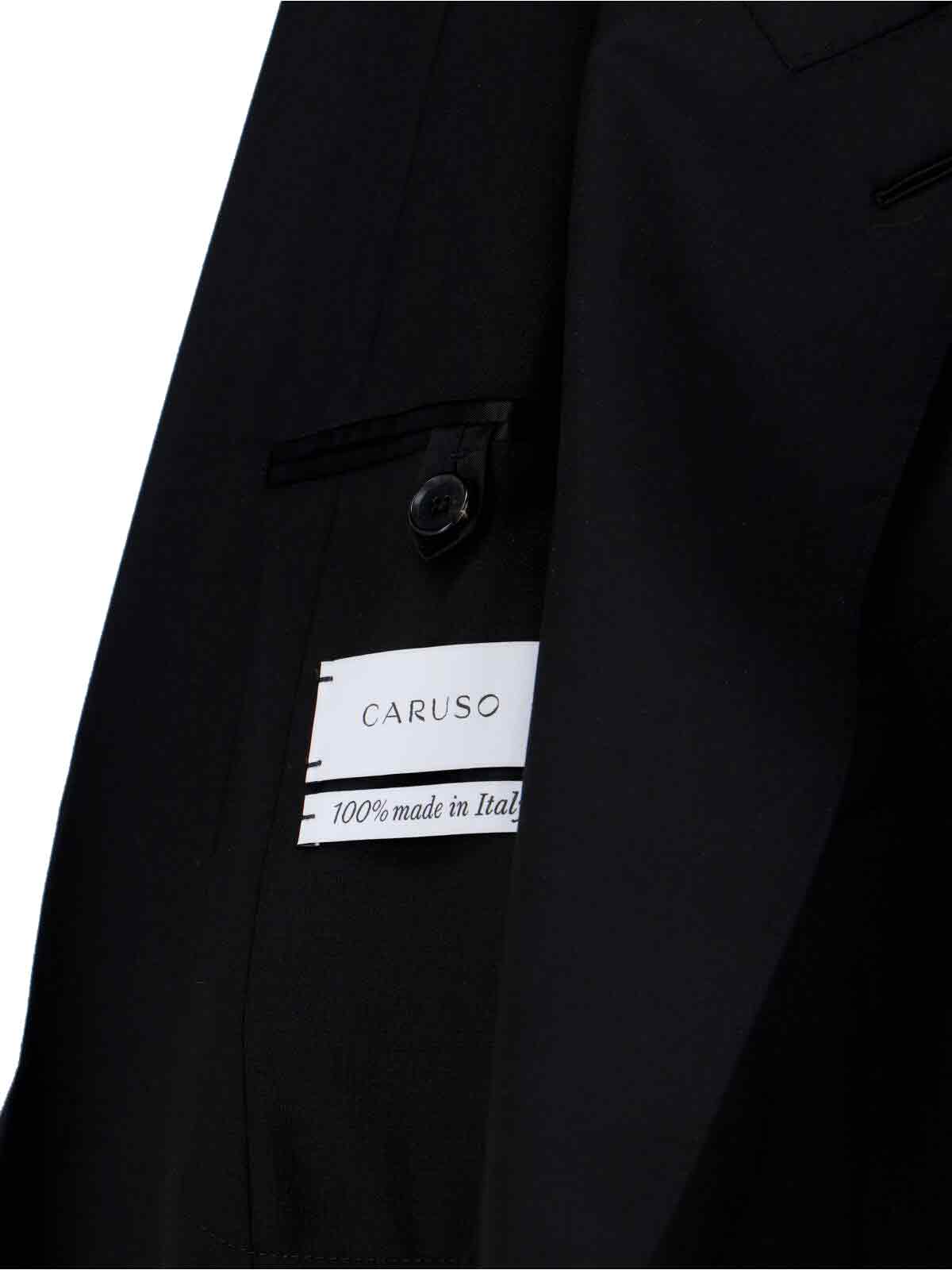 Black Wool Single-Breasted Suit, Dark Shade