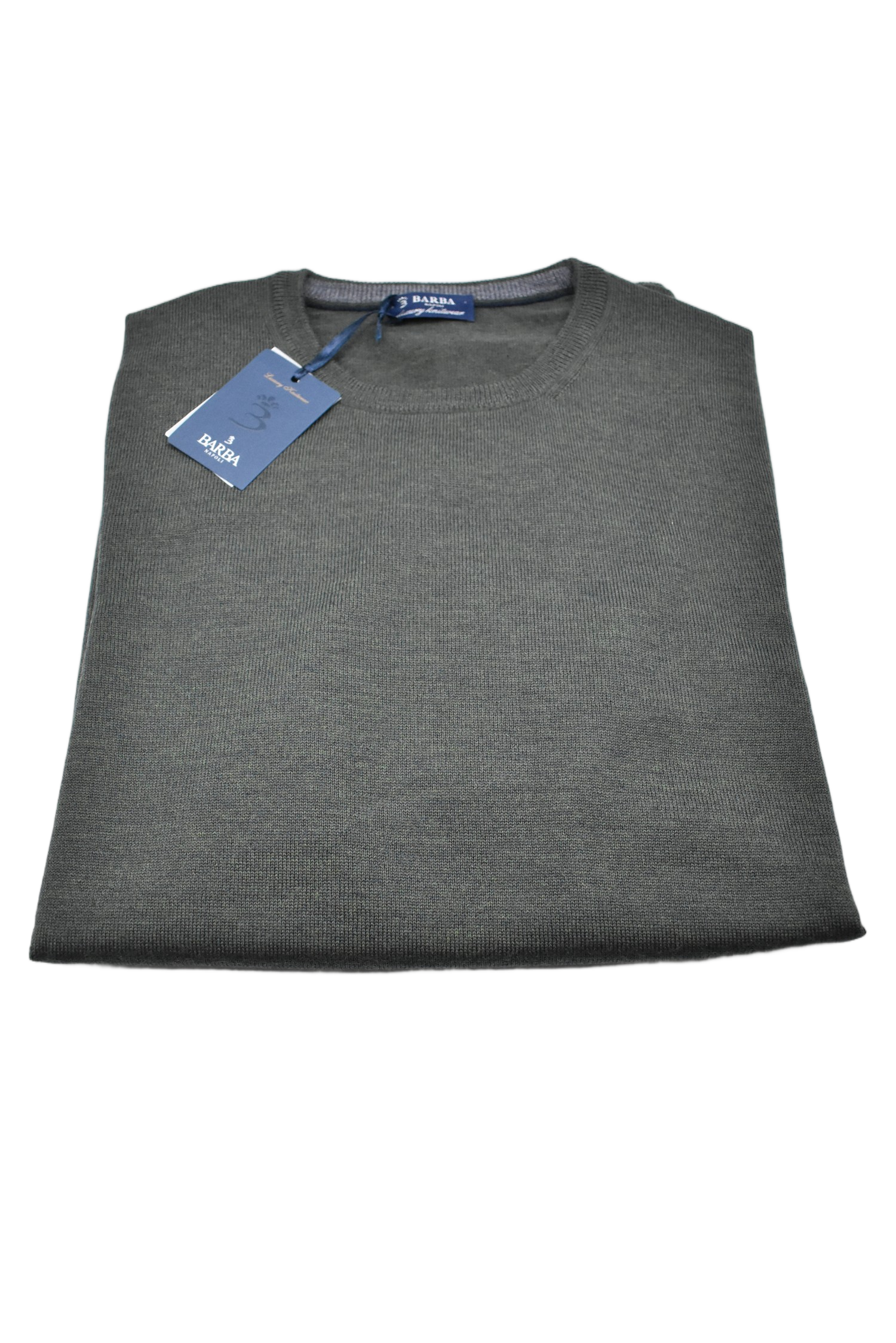 Fine Knit Sweater with Classic Crew Neckline