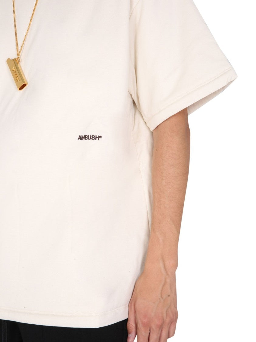 Padded T-Shirt With Embroidered Logo
