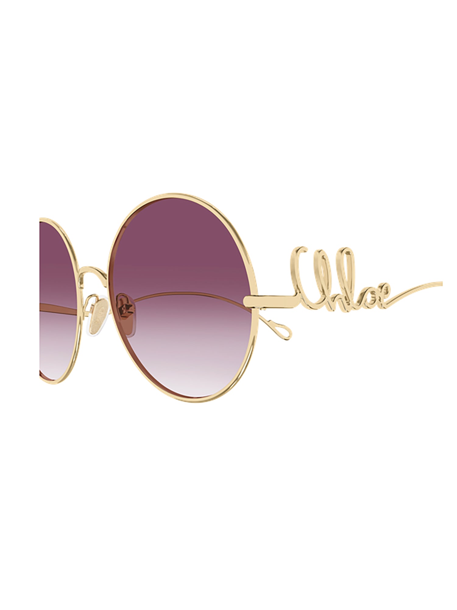 Gradient Purple Lens Oval Sunglasses