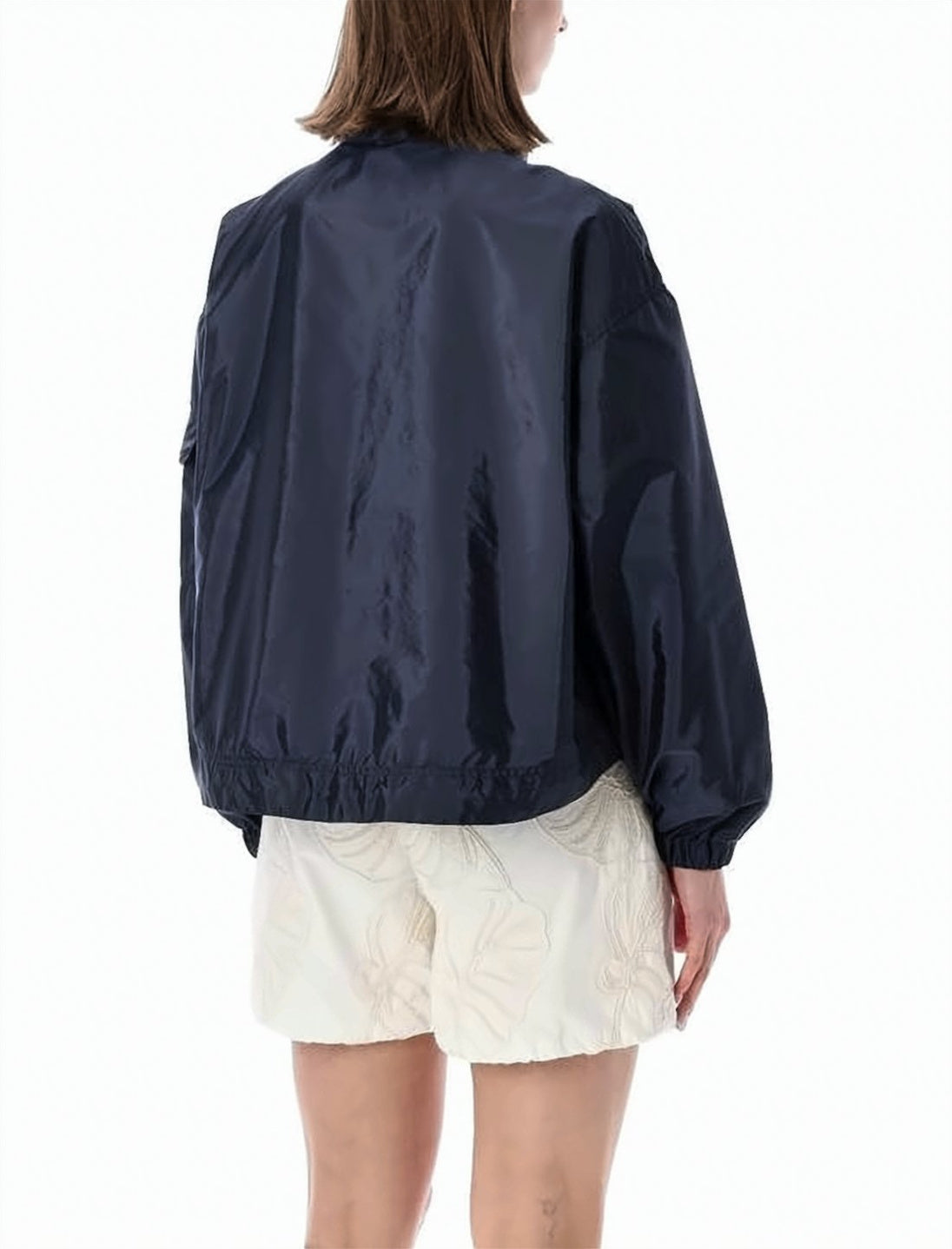 Lightweight Shiny Jacket With High Collar