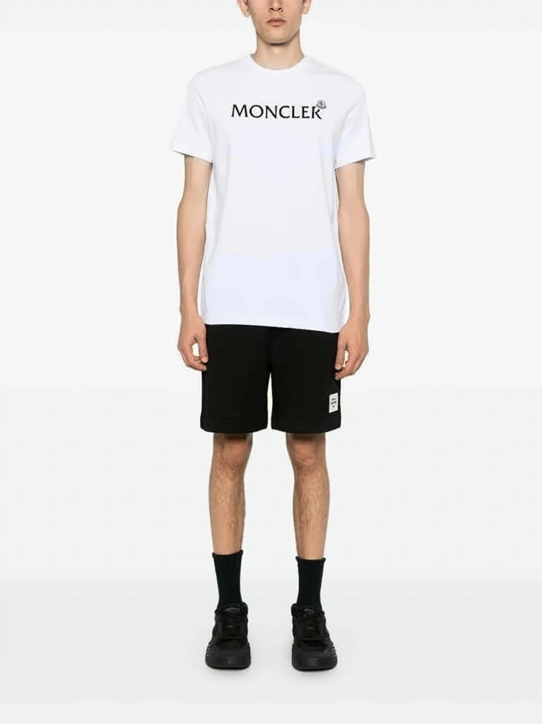 Cropped Short-Sleeved T-Shirt With Horizontal Stripe