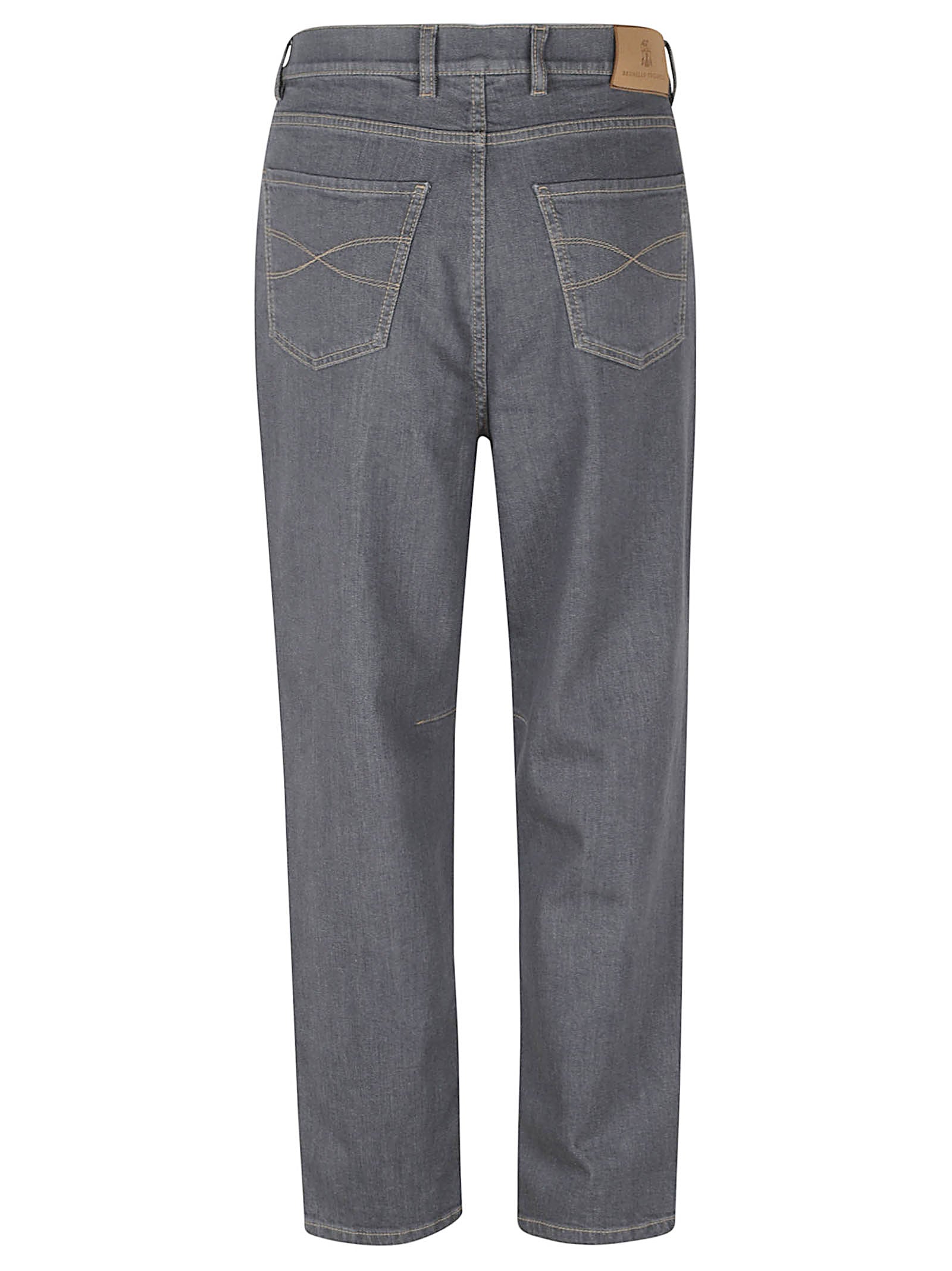 Five-Pocket Grey-Scale Denim Trousers