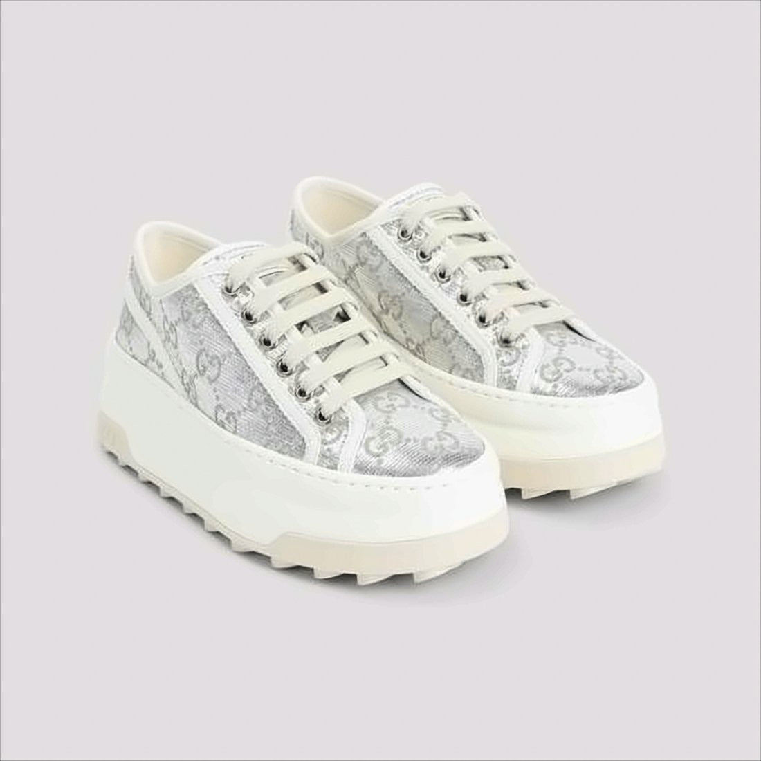 Platform Sneakers with Subtle Monogram