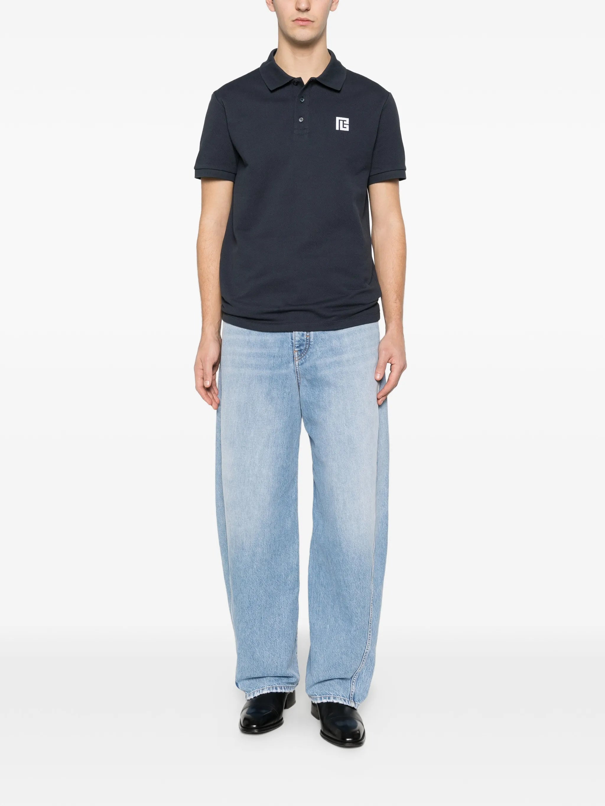 Black Classic Ss Cotton Polo Shirt