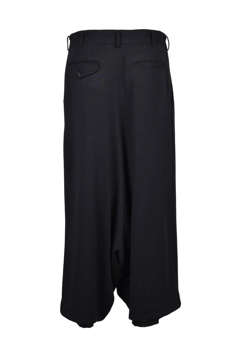 Wool Trouser Skirt - Black