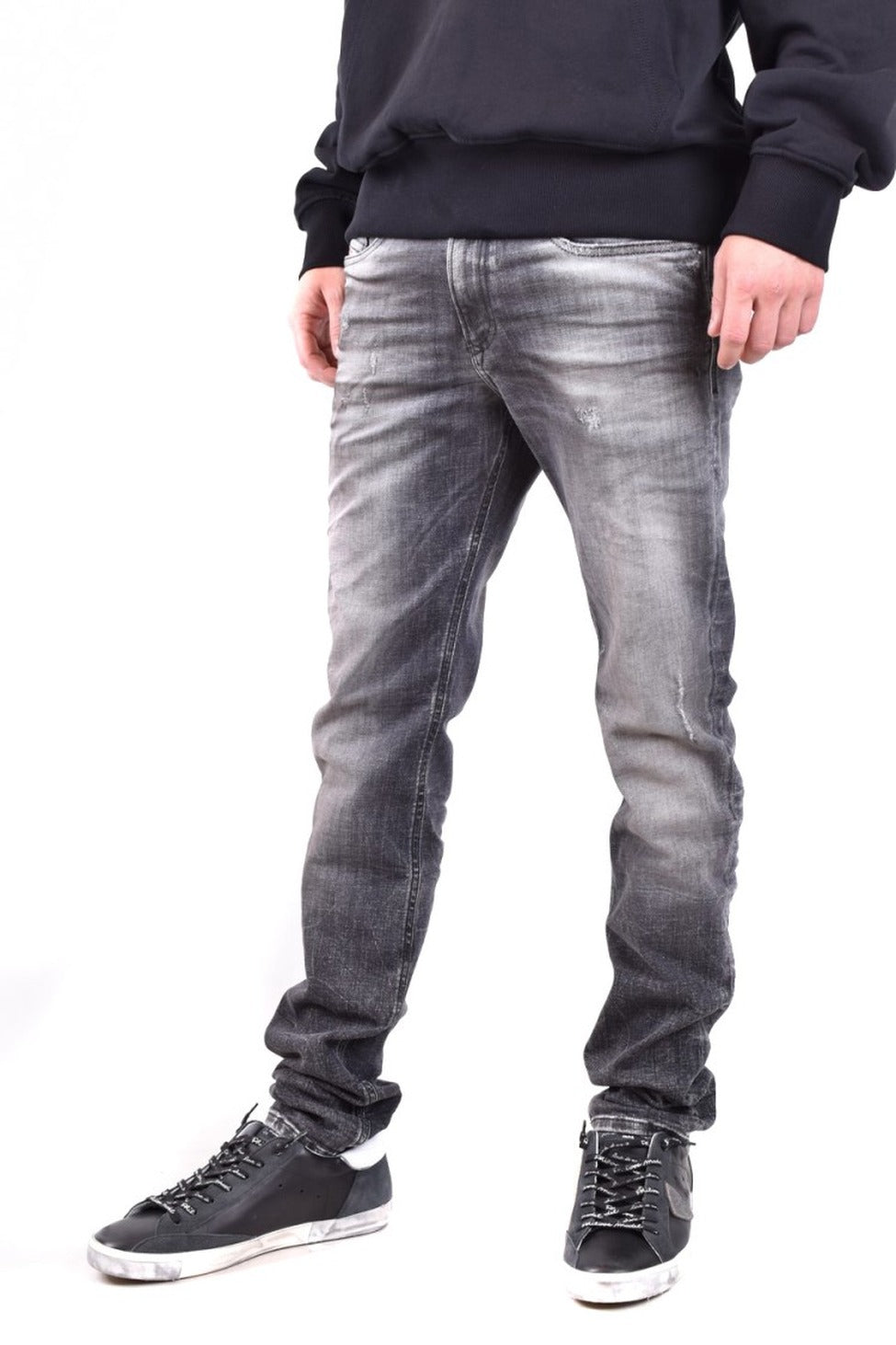 Grey Cotton Jeans
