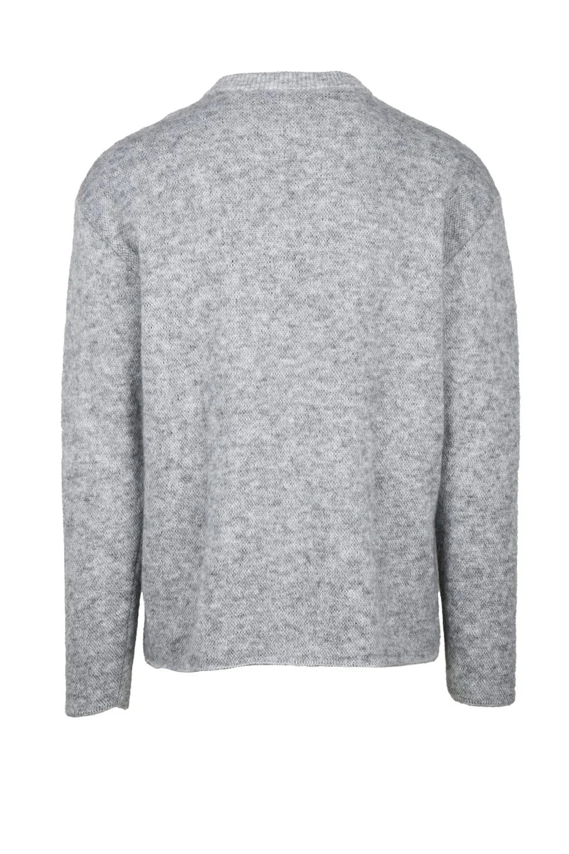 Mohair Crewneck Sweater - Grey
