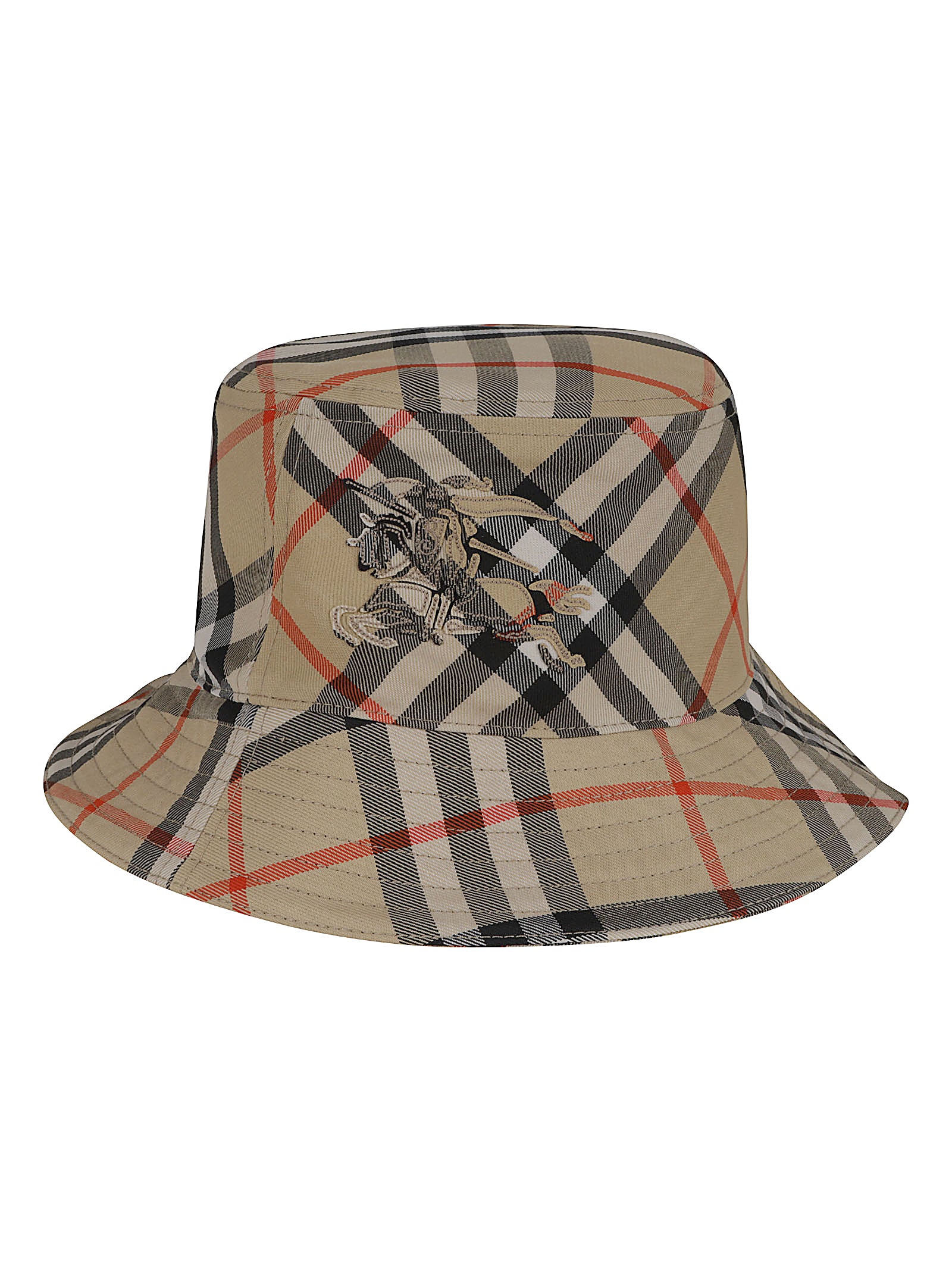 Bucket Hat with Classic Check Pattern