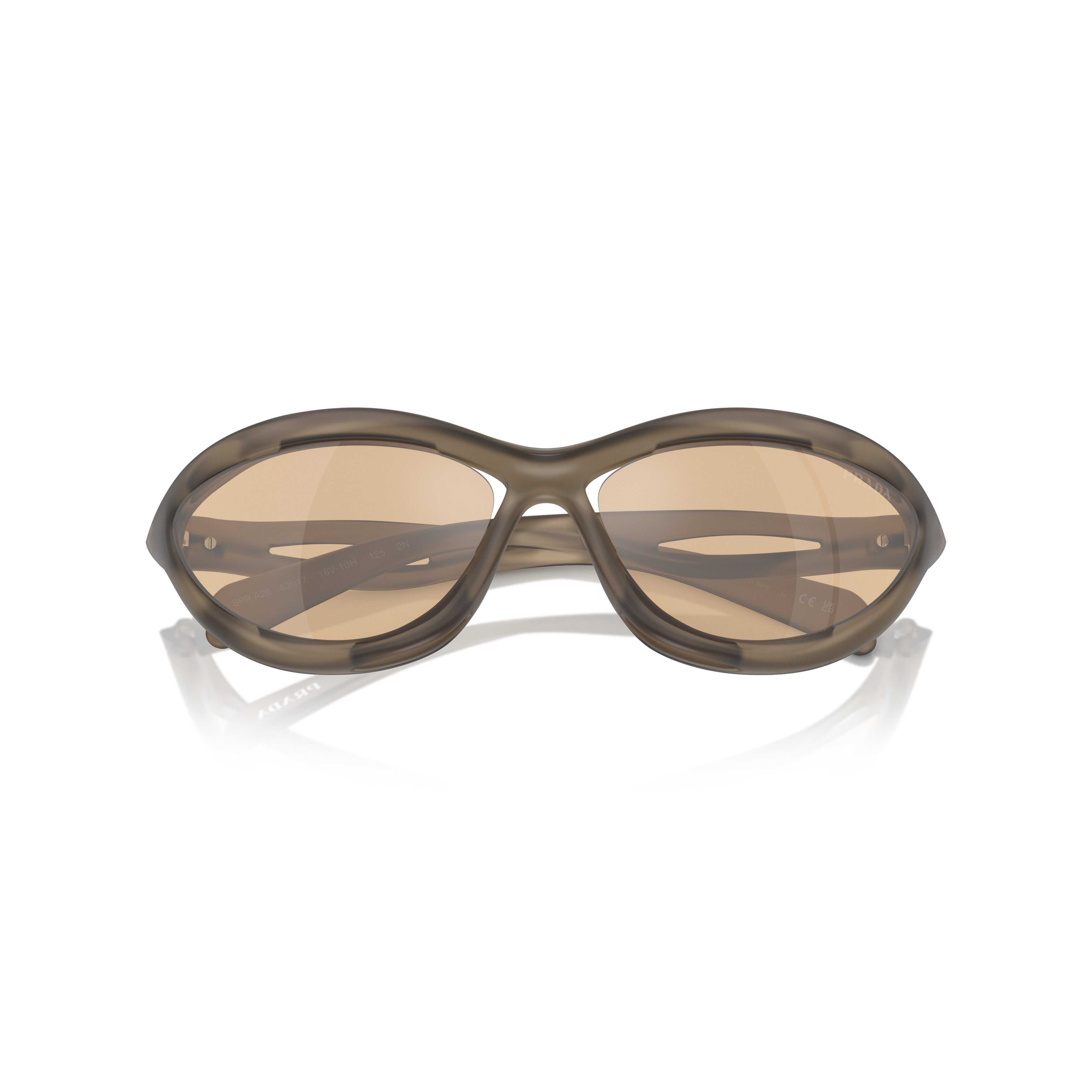 0pr A26s Sculptural Brown Sunglasses