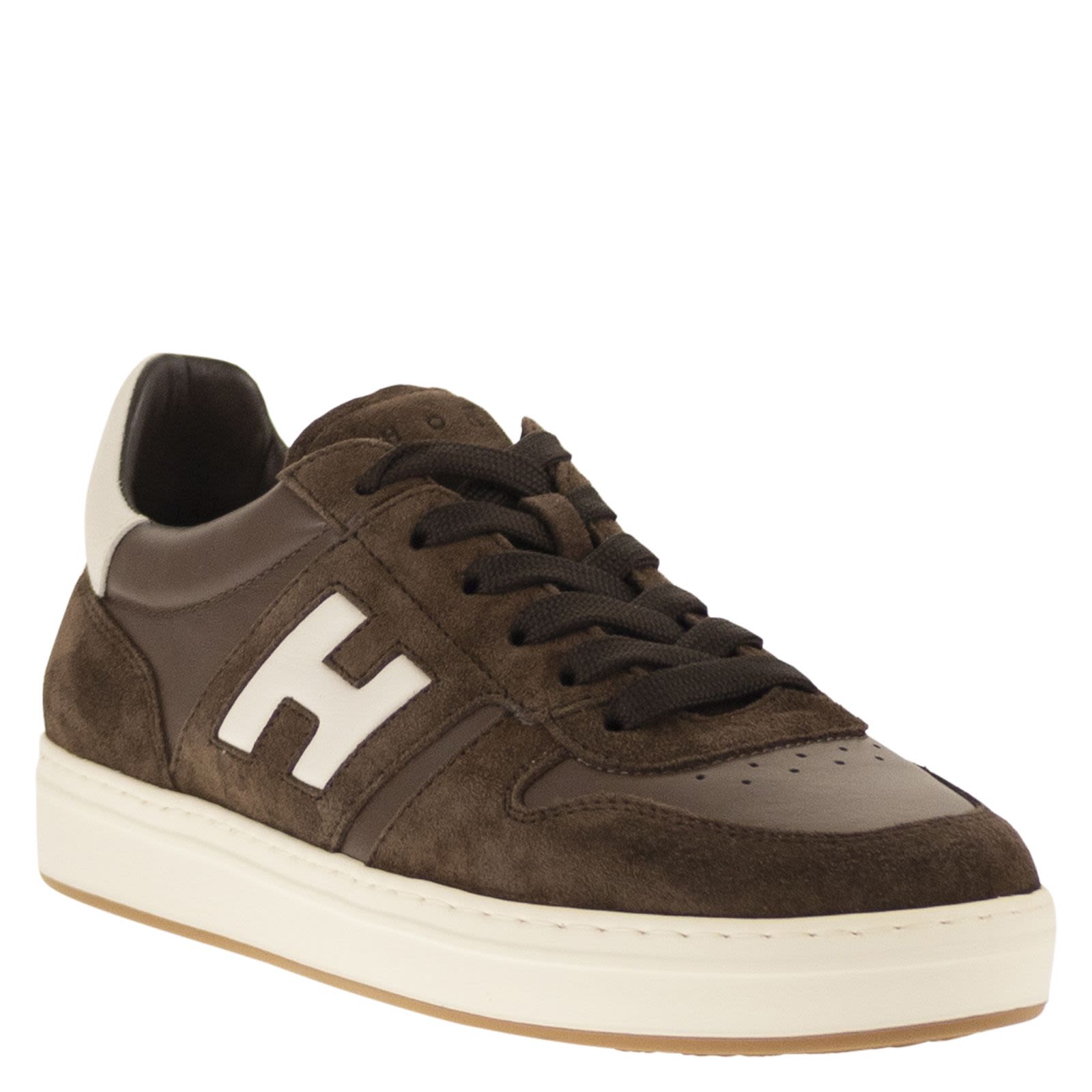 Lace-Up Sneakers With Iconic 'H' Logo And Elevated Sole