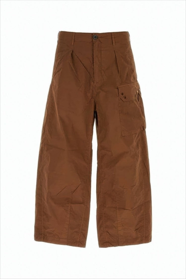 Brown Straight-Cut Shorts with Structured Waistband