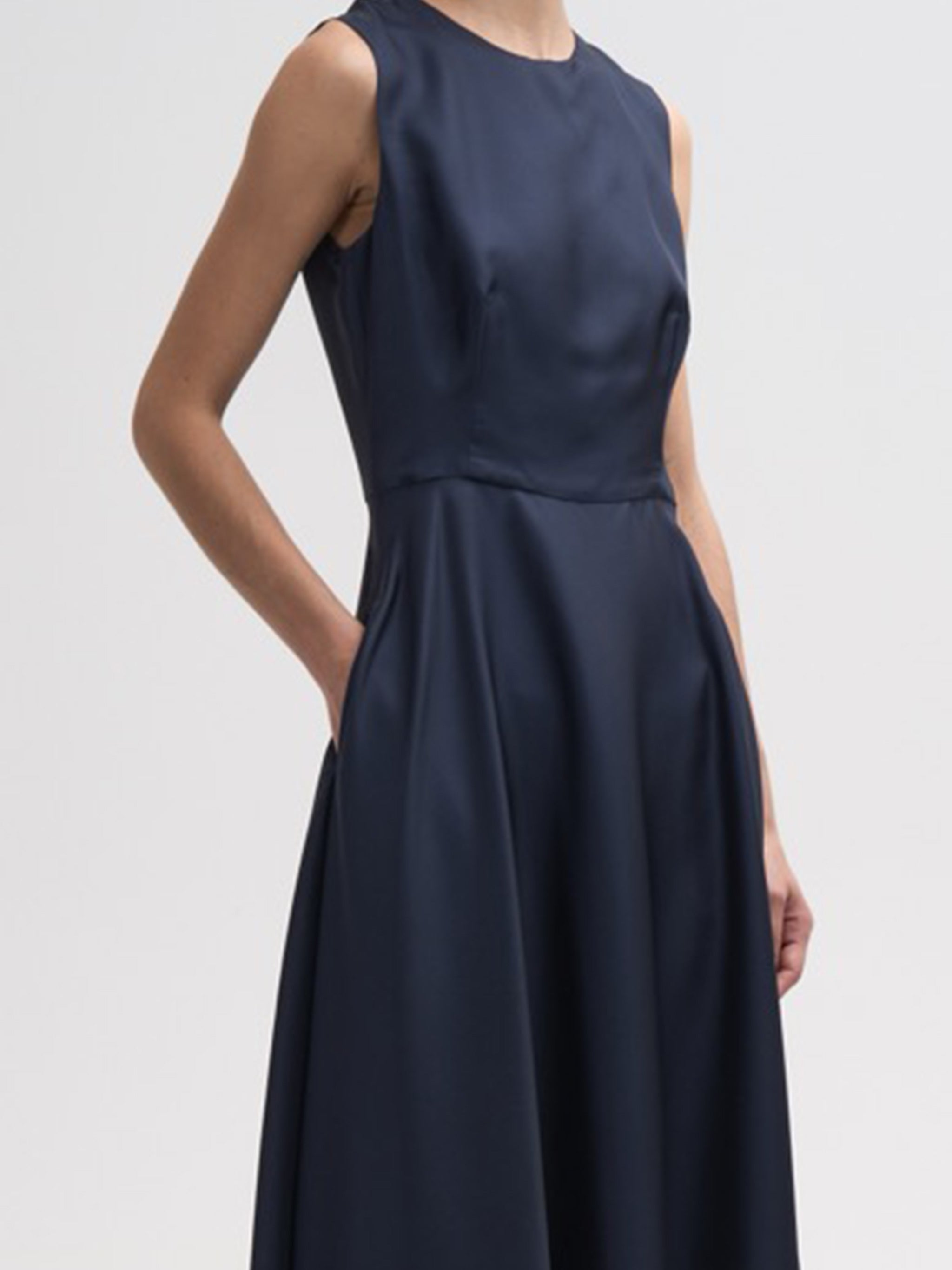 Black Silk Maxi Dress