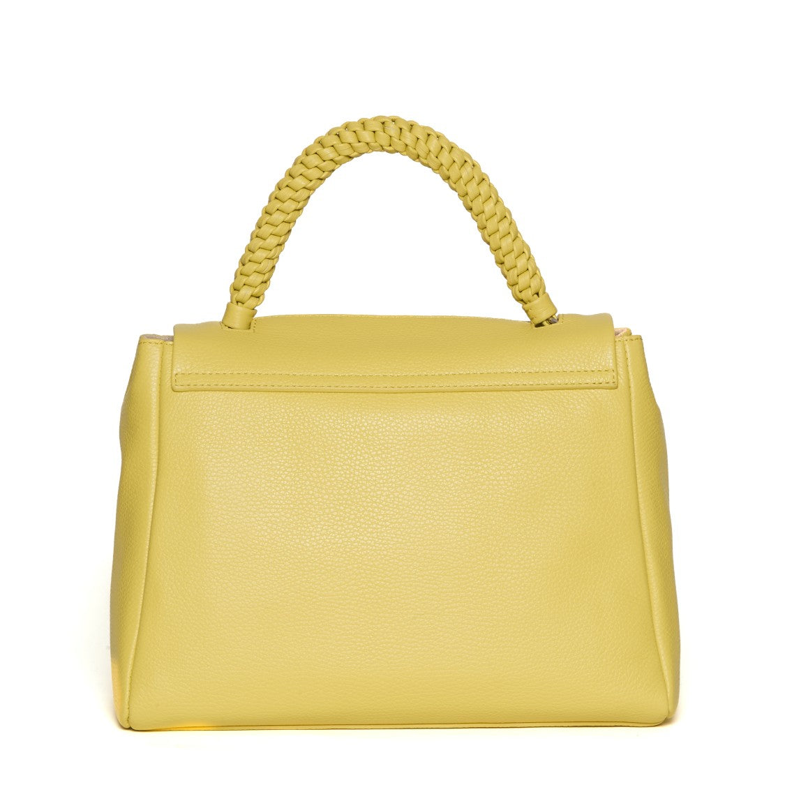 Scooby Leather Shoulder Bag With Woven Handle