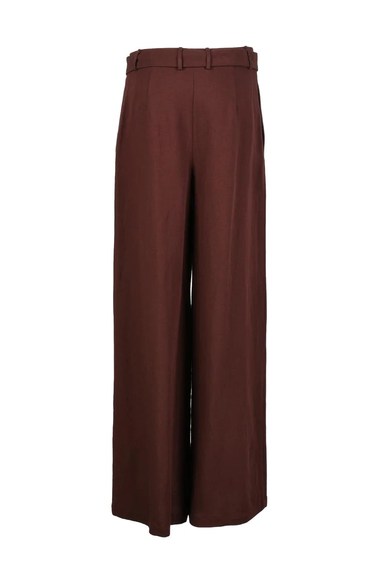 Wide-Leg Trousers - Chocolate