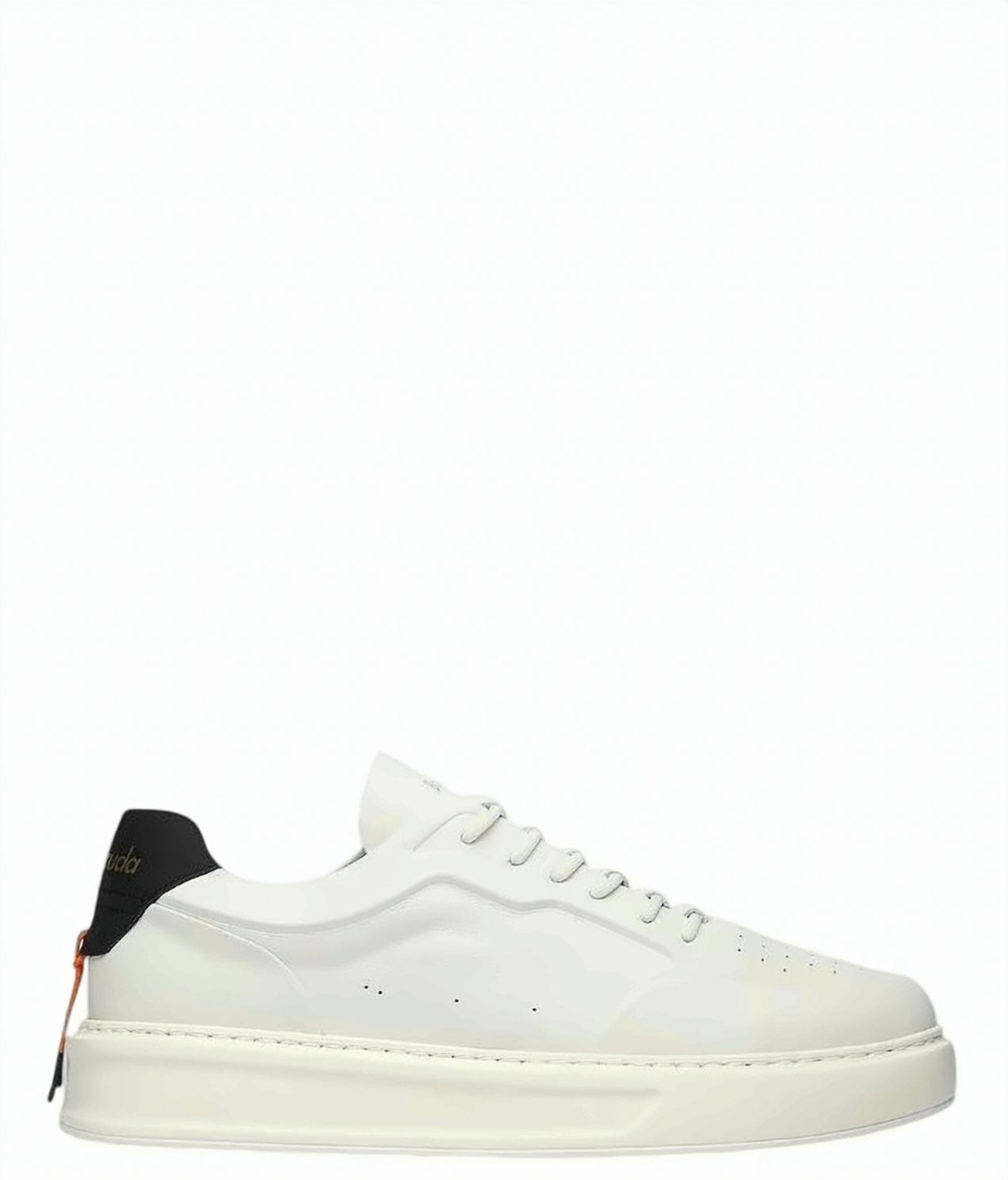 White Slip On Leather Sneakers