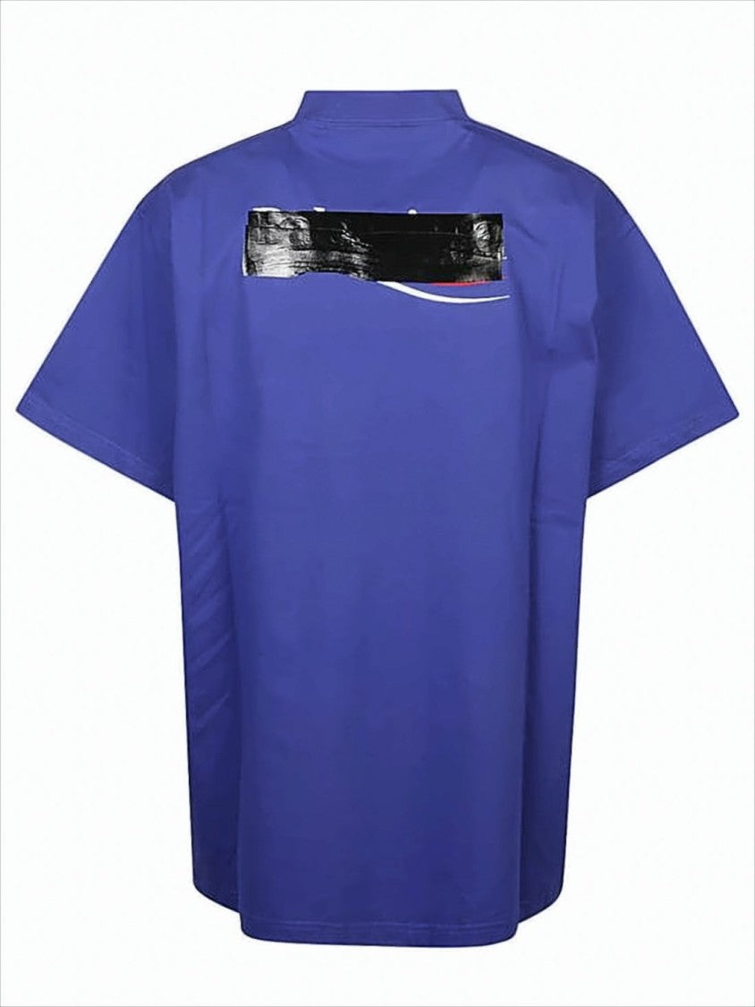 Blue Loose-Fit Balenciaga T-Shirt