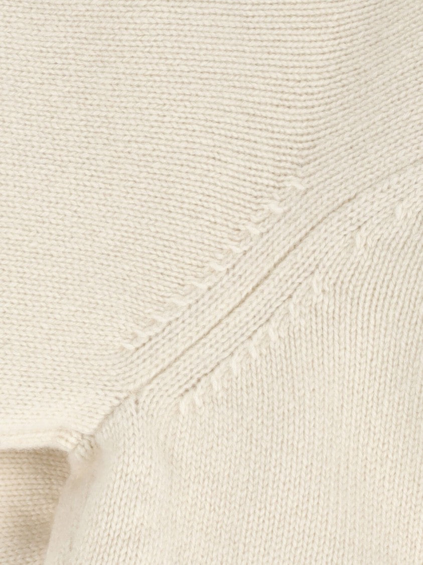 White Minimalist Sweater With Design