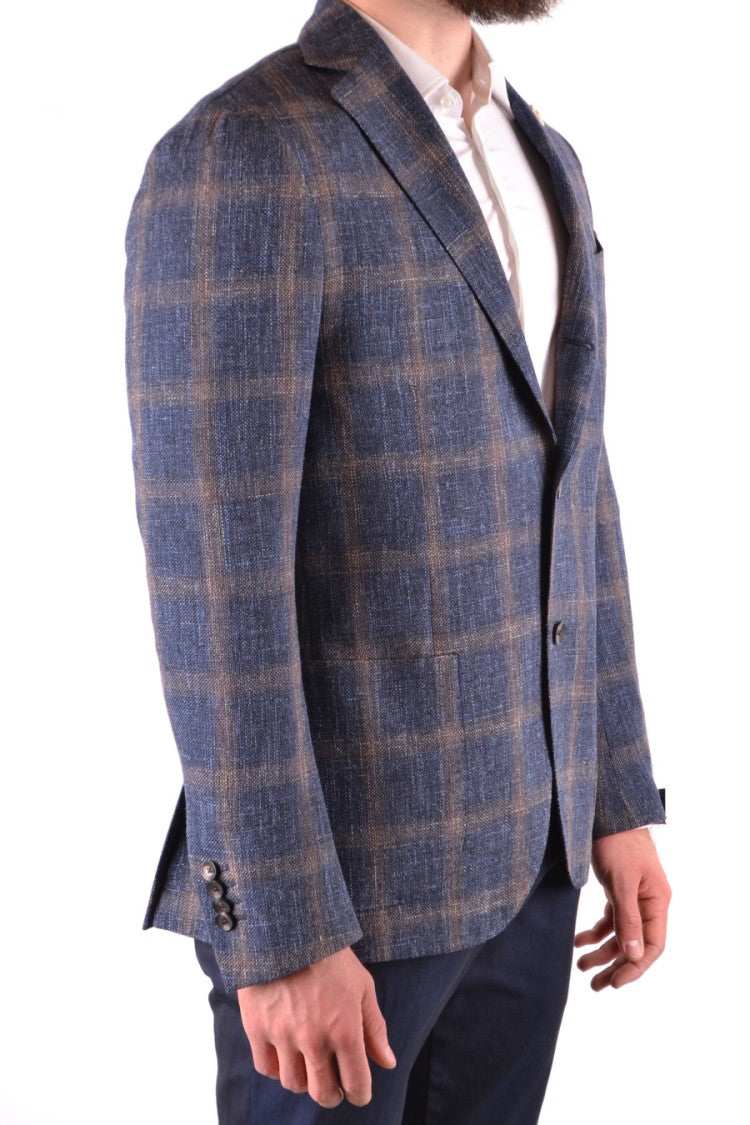 Checkered Textured Blazer With Classic Fit